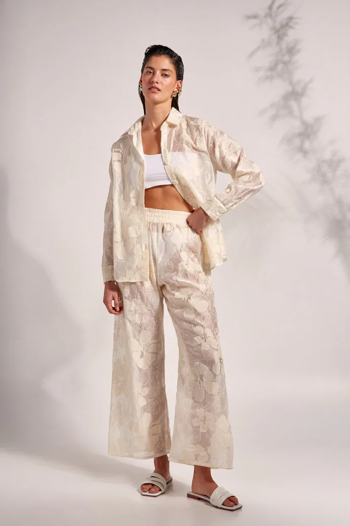 Comfortable fit JAZMIN PANTS CREAM