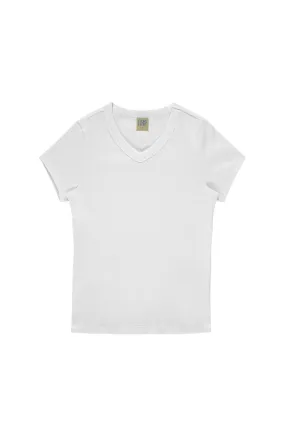 Layered Sleeve Jill Baby Tee in White