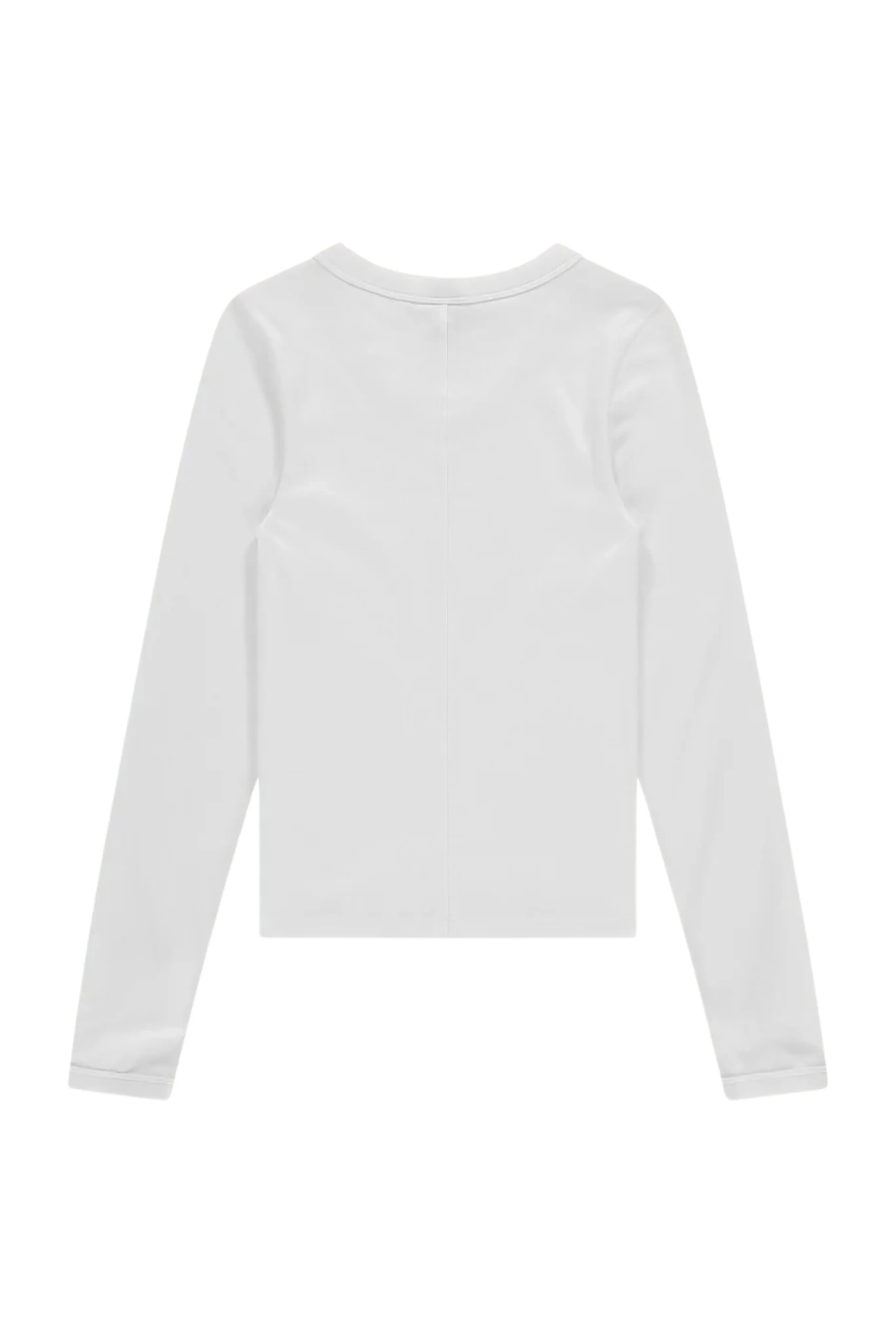 Lightweight Design Adjustable Hem Toggles Jill Long Sleeve Tee in White