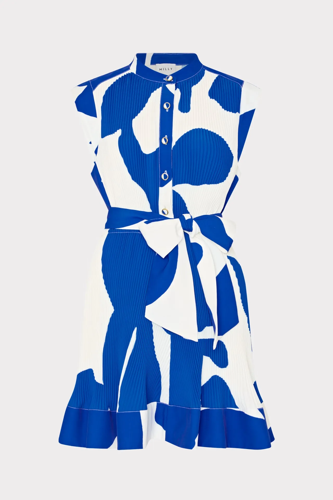 Joan Grand Foliage Pleated Dress Refined Line Light Elegance