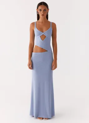 Chic Comfort Layered Design Jocelyn Maxi Dress - Blue