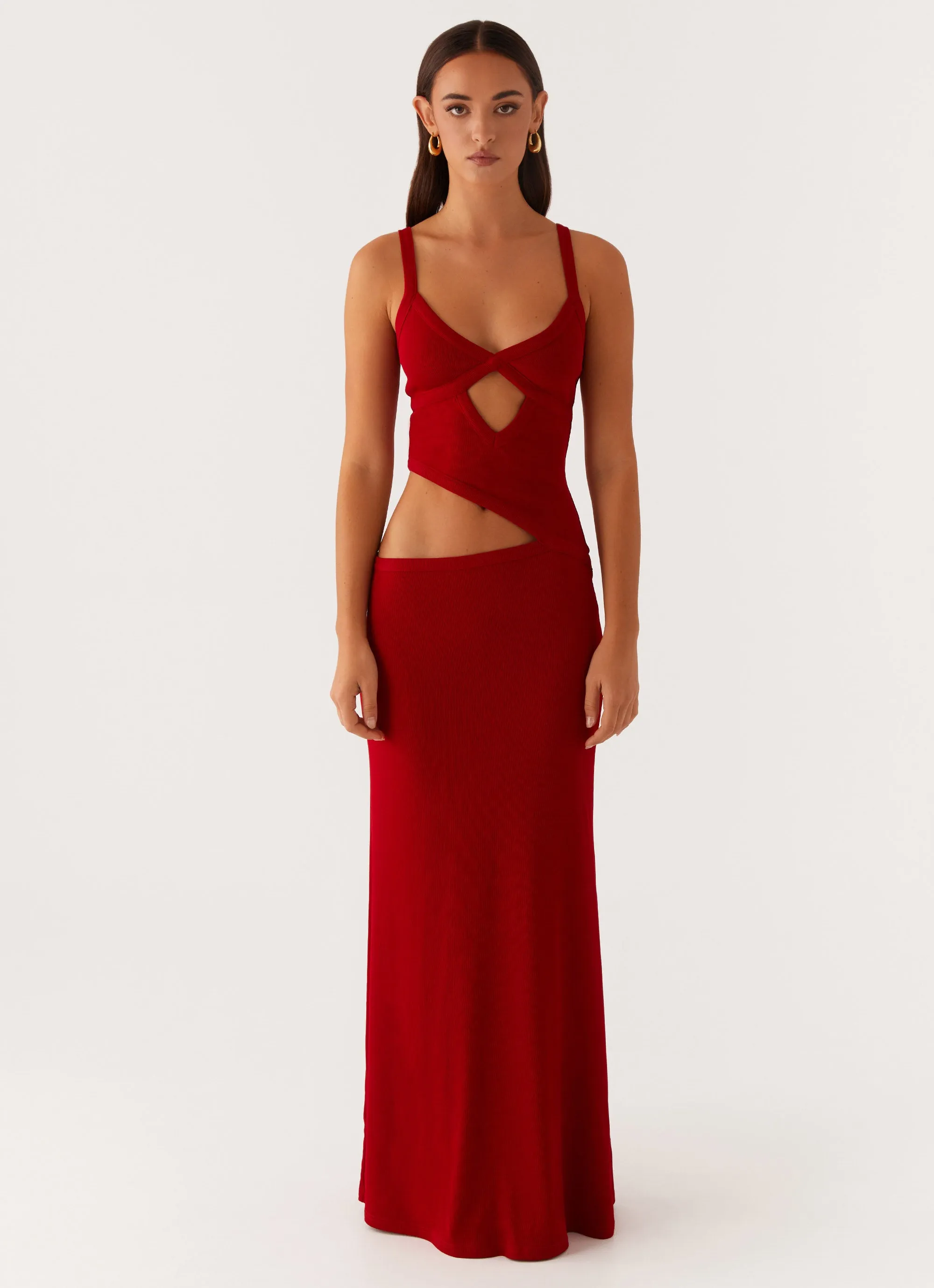 Jocelyn Maxi Dress - Red Dry-Clean-Only