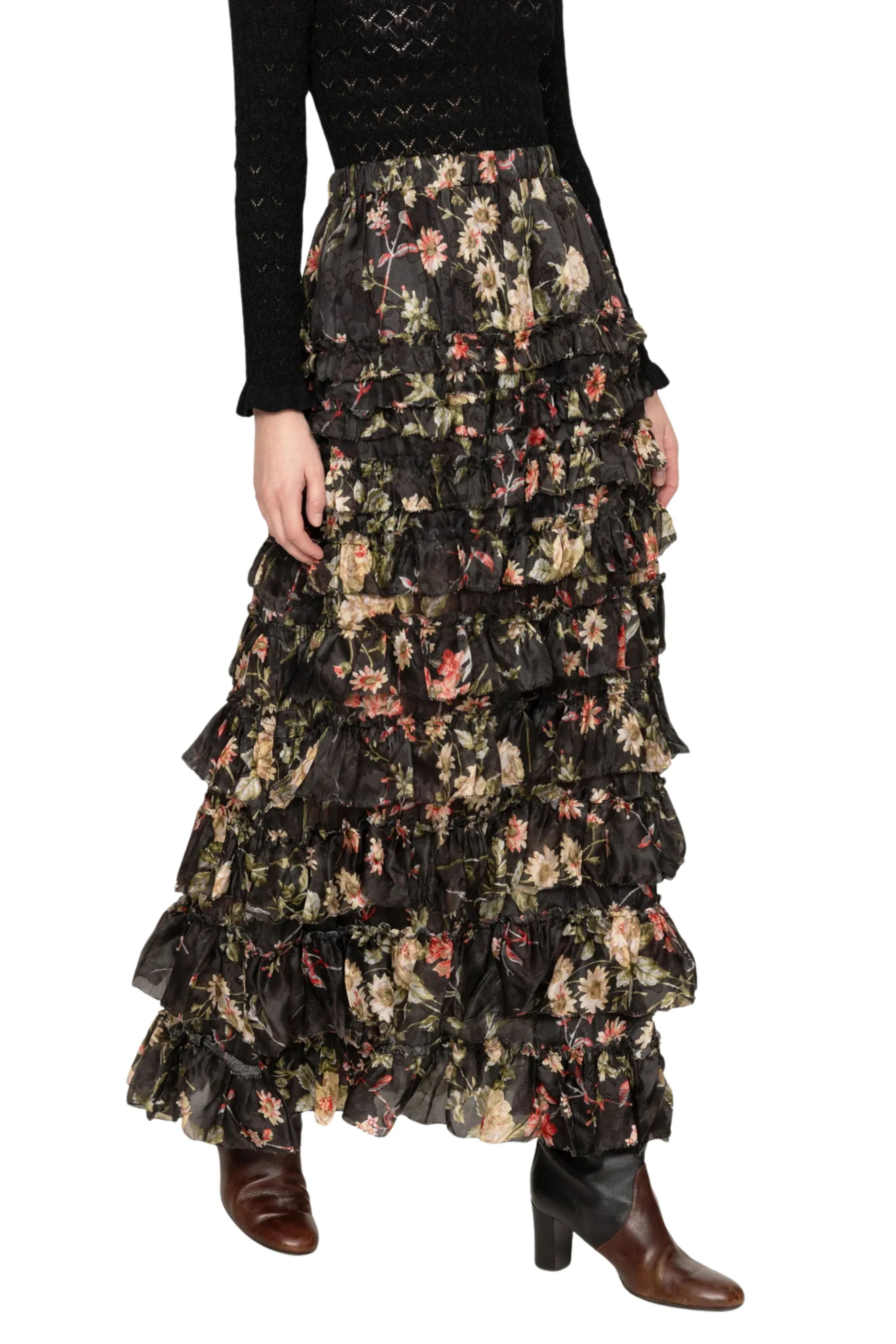 Eco Friendly Animal Print Jolie Print Midi Skirt