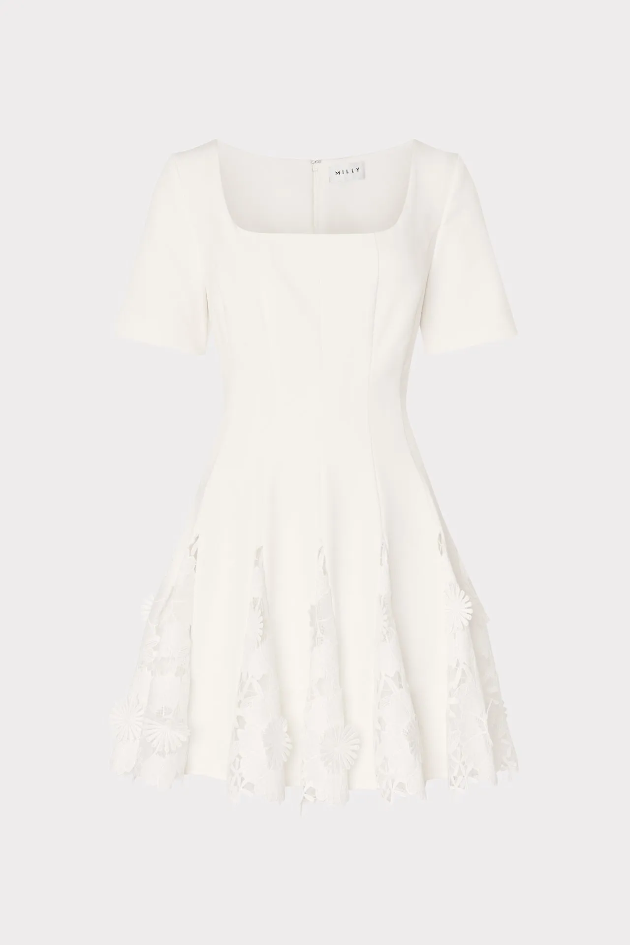 Cozy Look Joy Lace Combo Mini Godet Dress