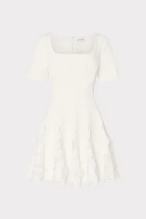 Joy Lace Combo Mini Godet Dress Chill Edge