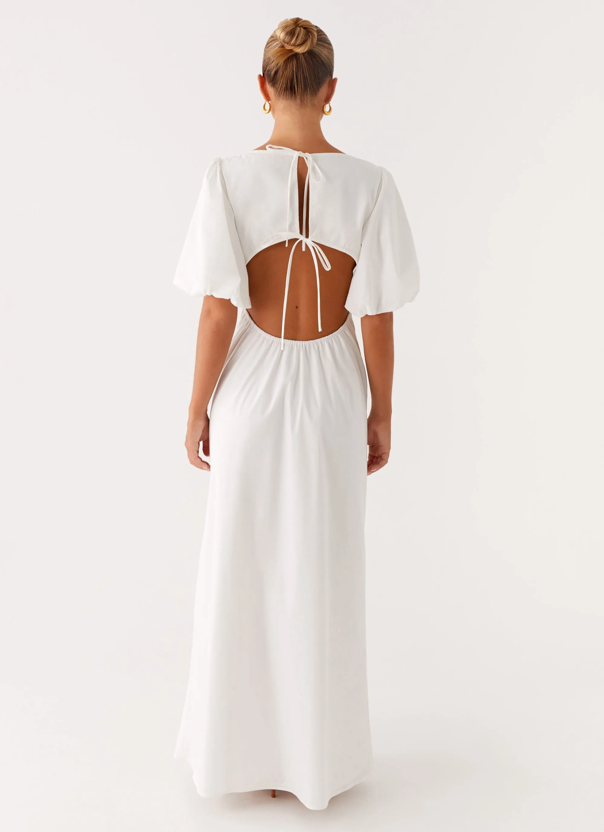Judy Maxi Dress - White Easy Mood MoldResistantTexture