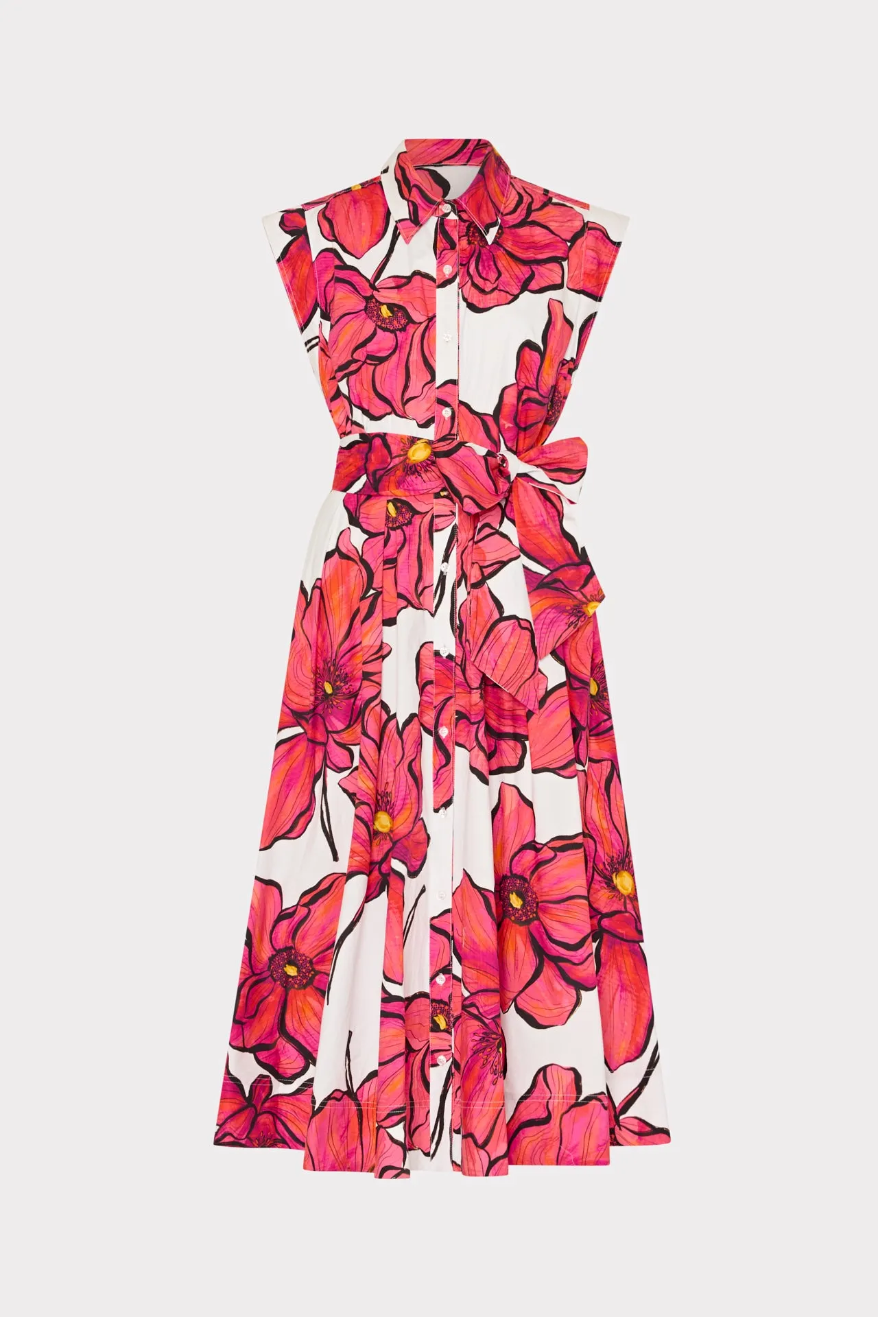 Jules Windflower Pastel Poplin Midi Dress Street Vibe Light Motion