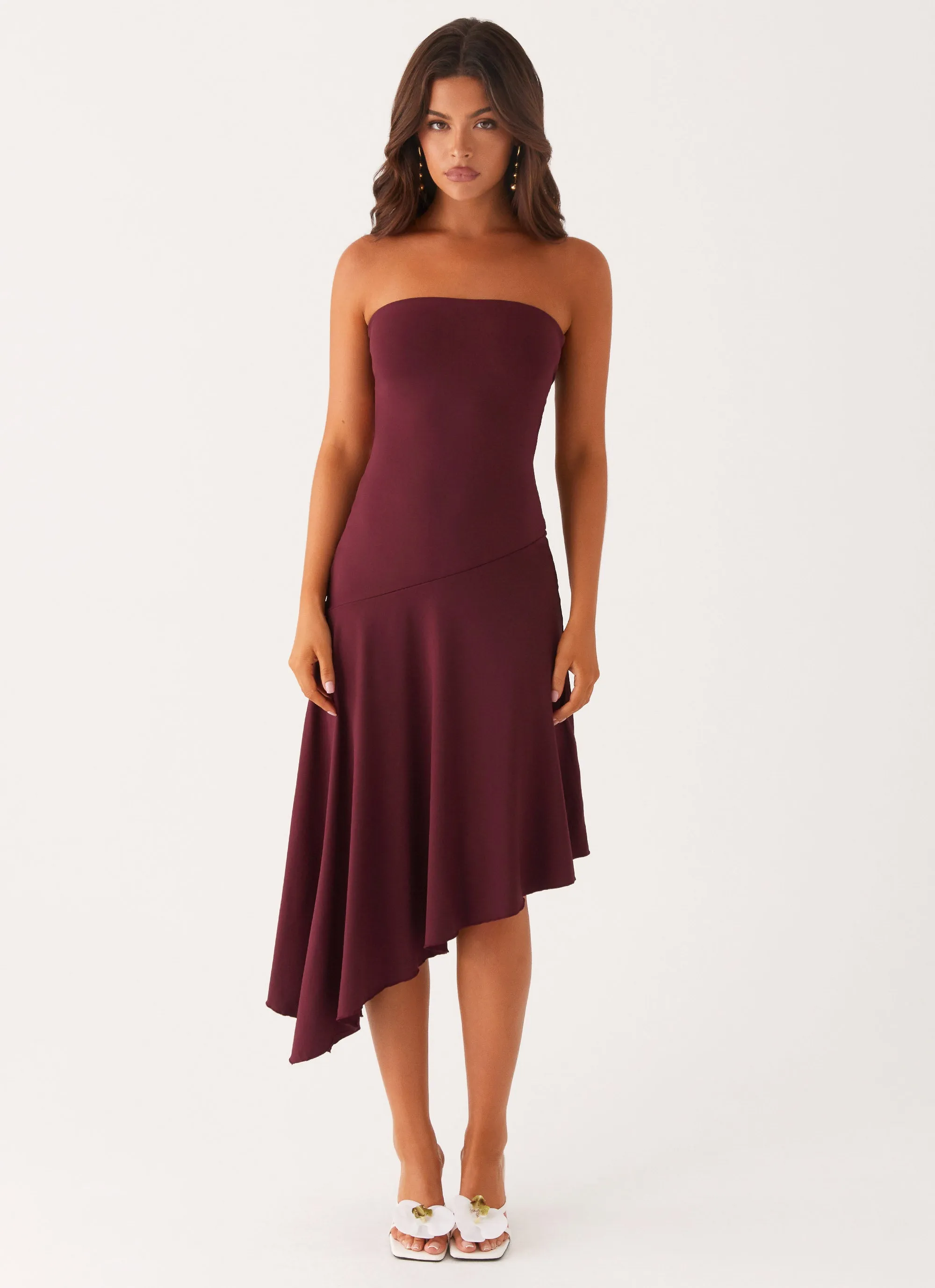 Juliana Midi Dress - Mulberry Date night Elegant Touch