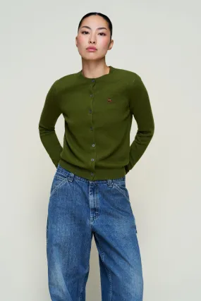 June Relaxed Wool Cardigan Pure Detail