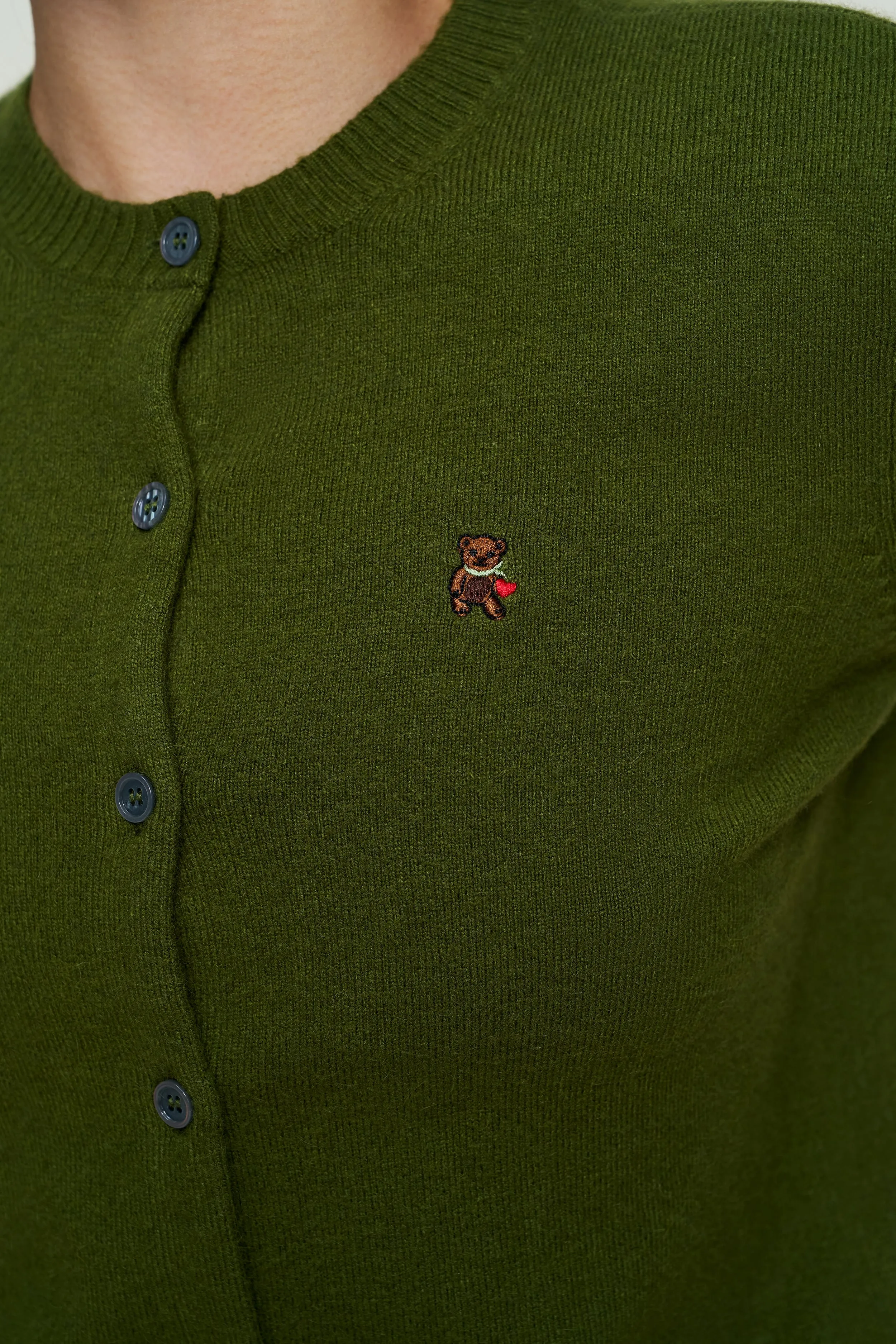 June Relaxed Wool Cardigan Antibacterial Treatment Outdoor Comfort