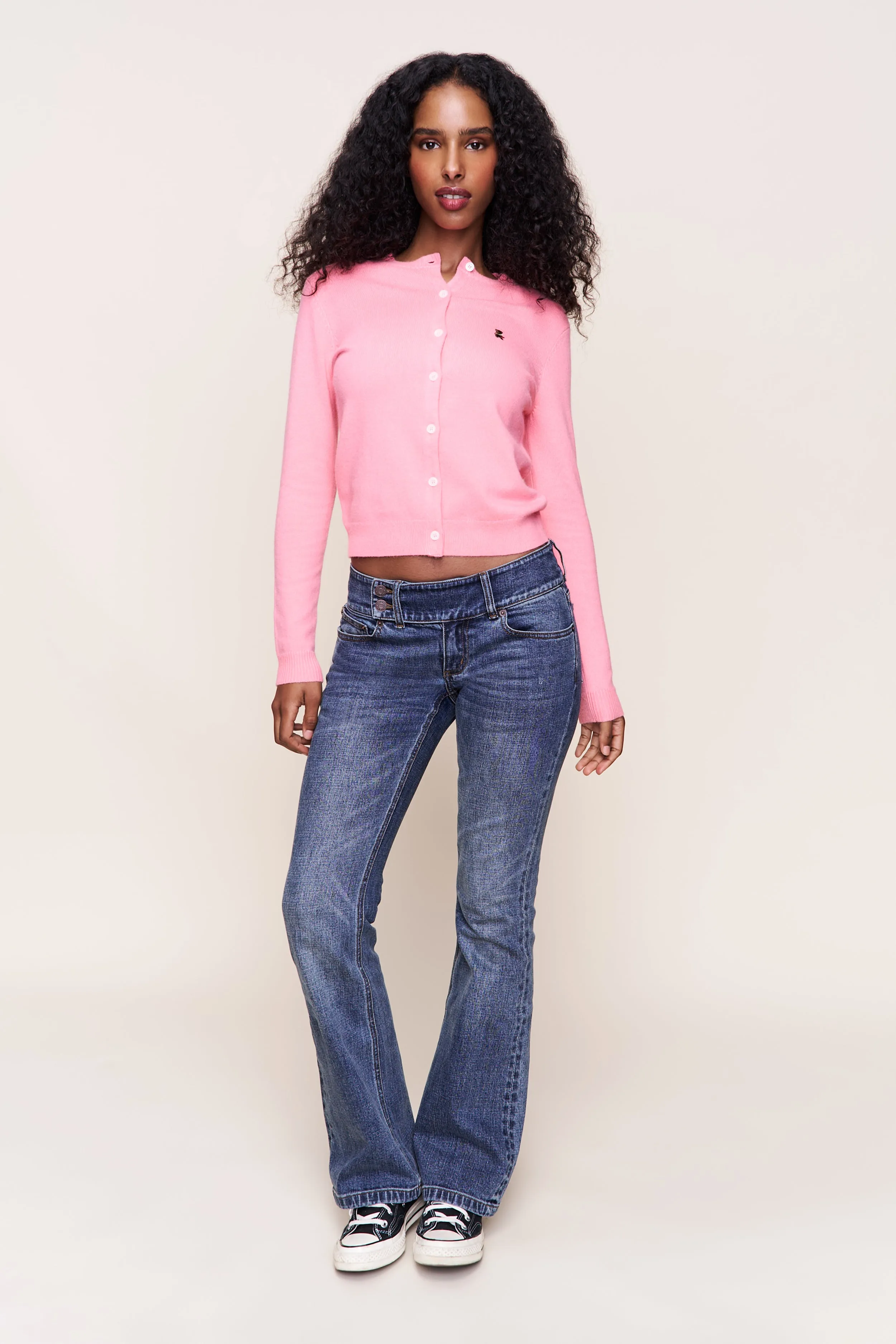 June Relaxed Wool Cardigan Bold Simplicity Gentle Wash Process