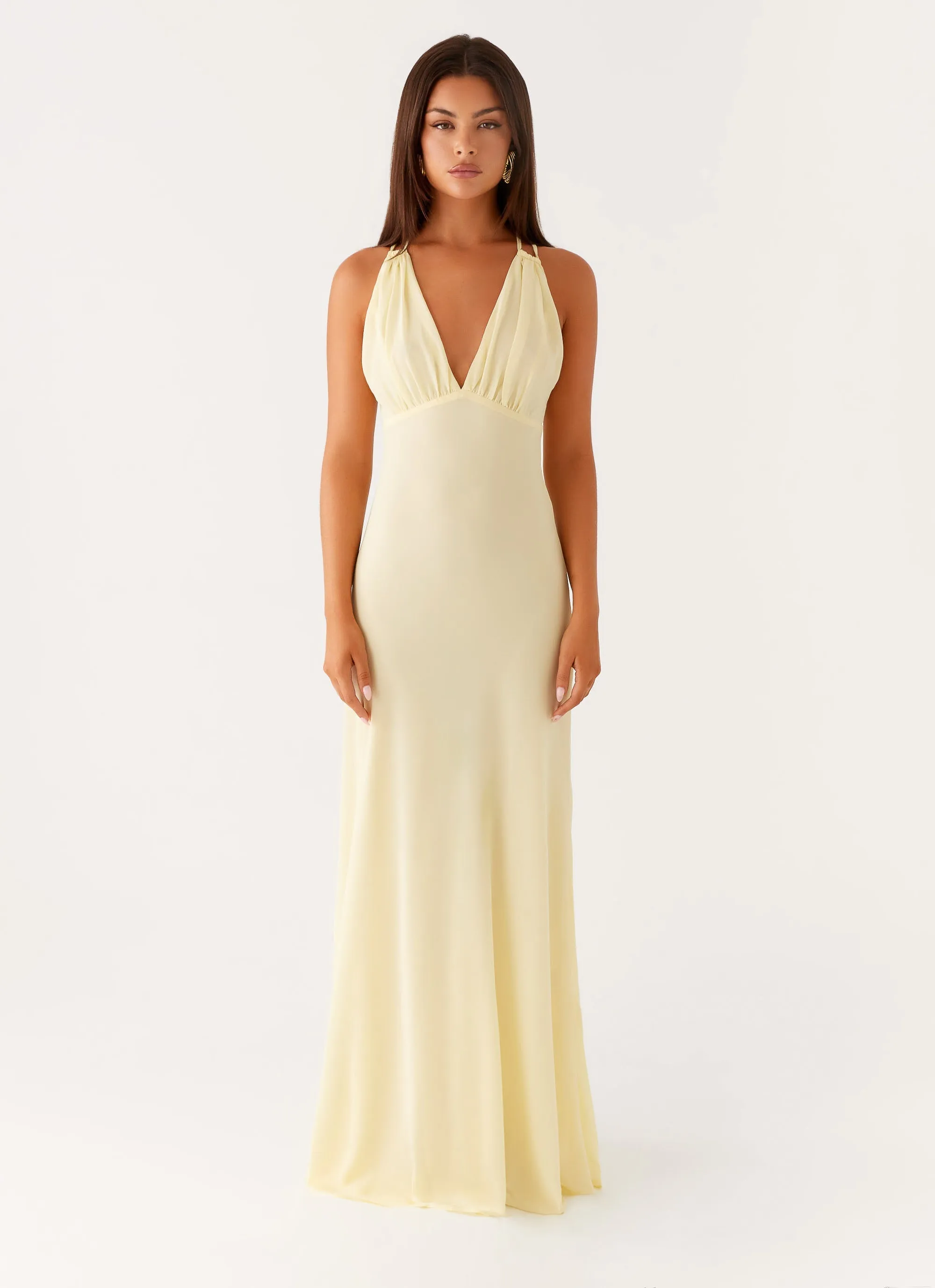Easy Comfort Look Chill Detail Kacia Maxi Dress - Lemon