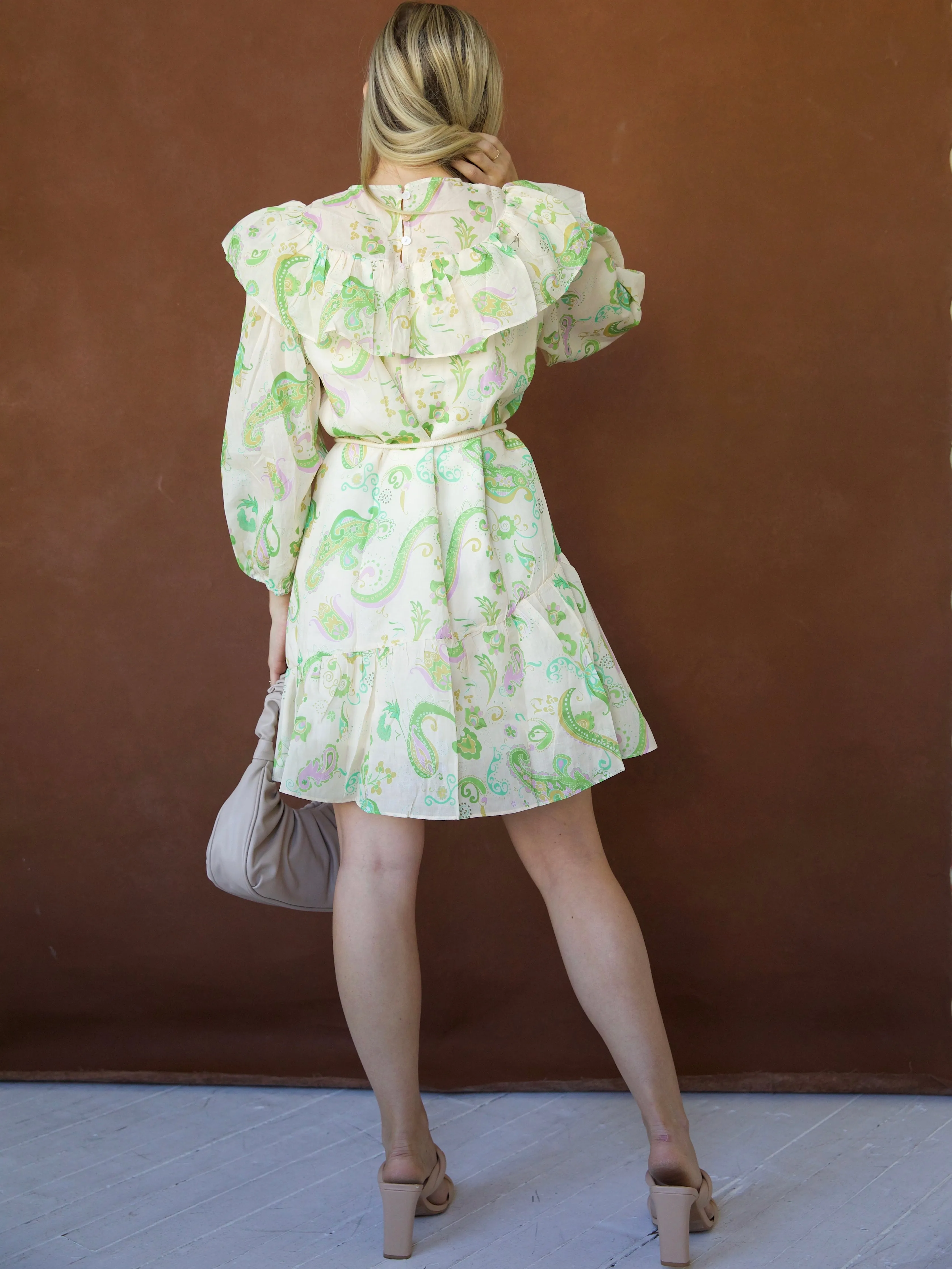 Kaia Ruffle Dress Pastel-Tone