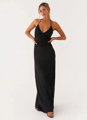 Kansas Maxi Dress - Black Quick Drying