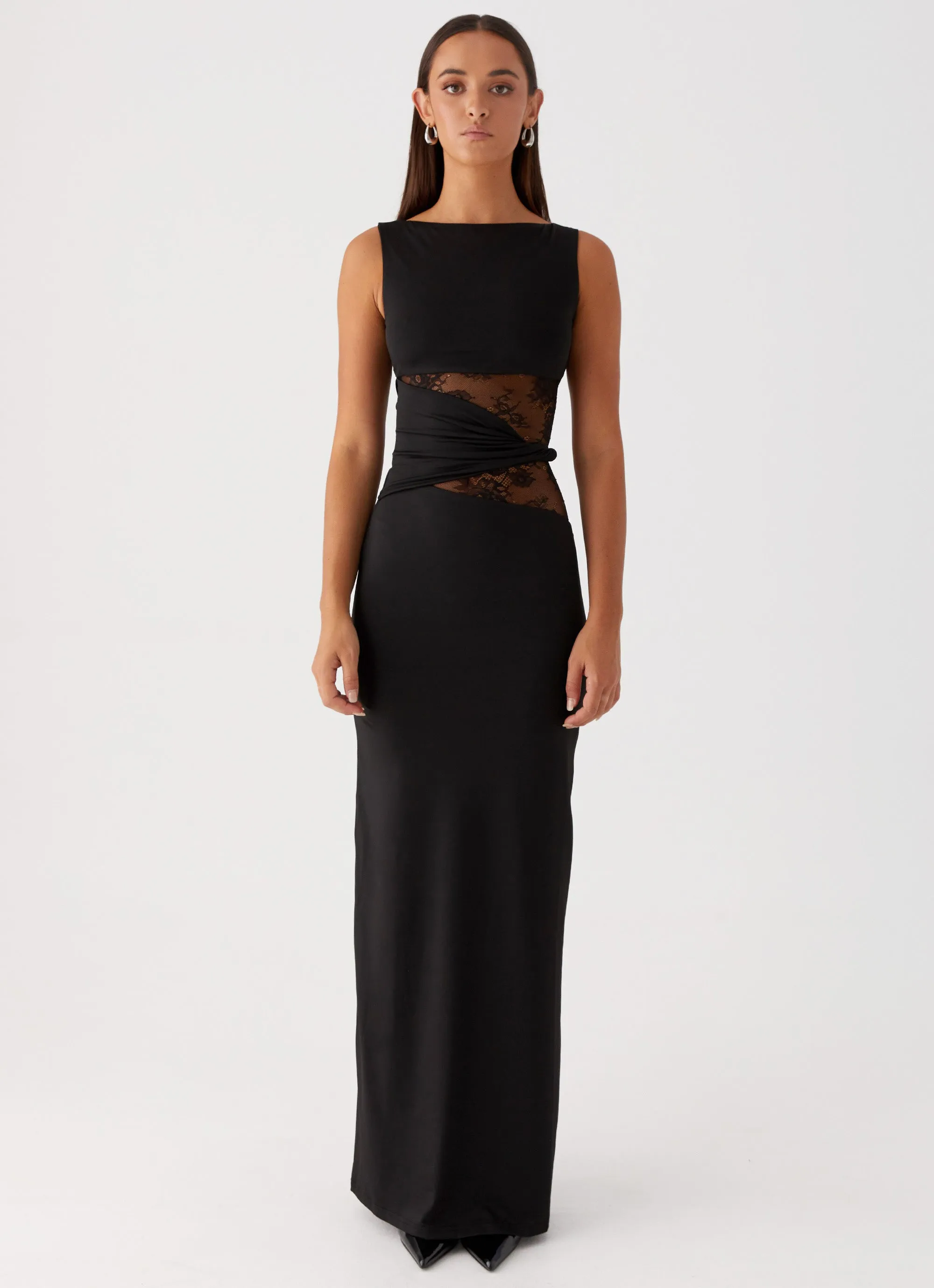 Stylish Touch Autumn Essential Karma Maxi Dress - Black
