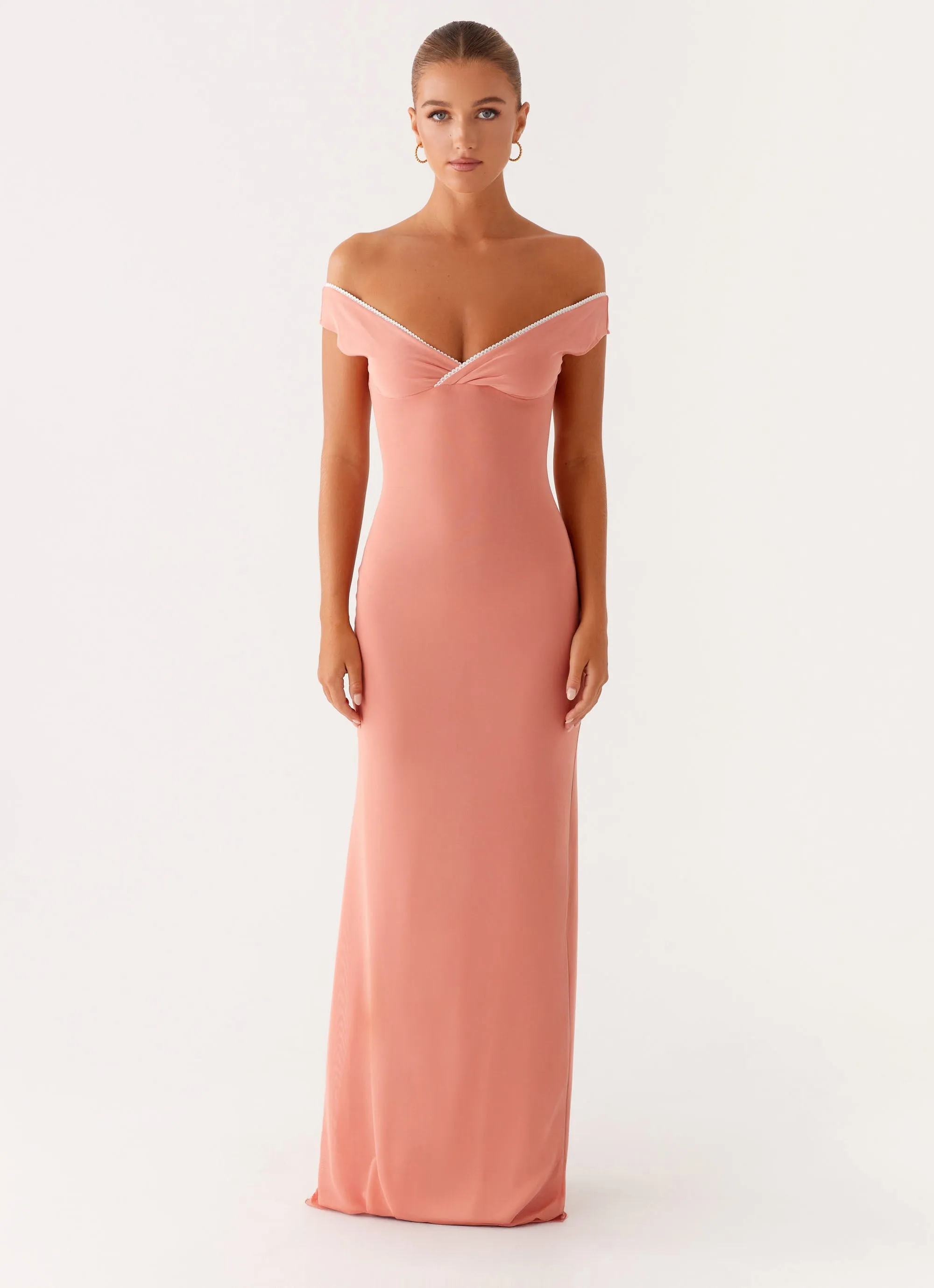 Katiya Maxi Dress - Peach Playful touch