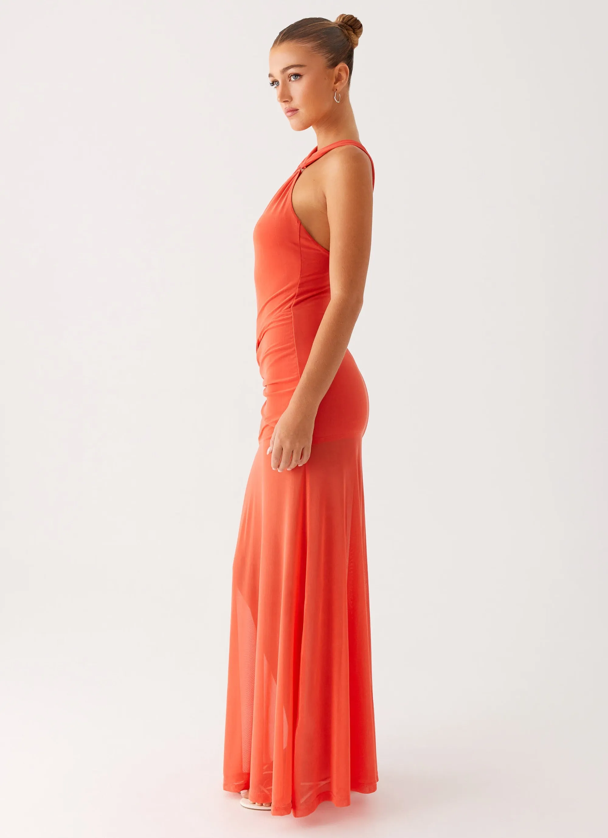 Kavala Maxi Dress - Coral Fresh Mood Calm Drape