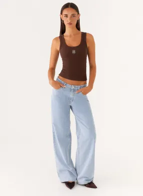 Keanna Low Rise Denim Jeans - Sky Minimalist Elegant Everyday Fashion Lover