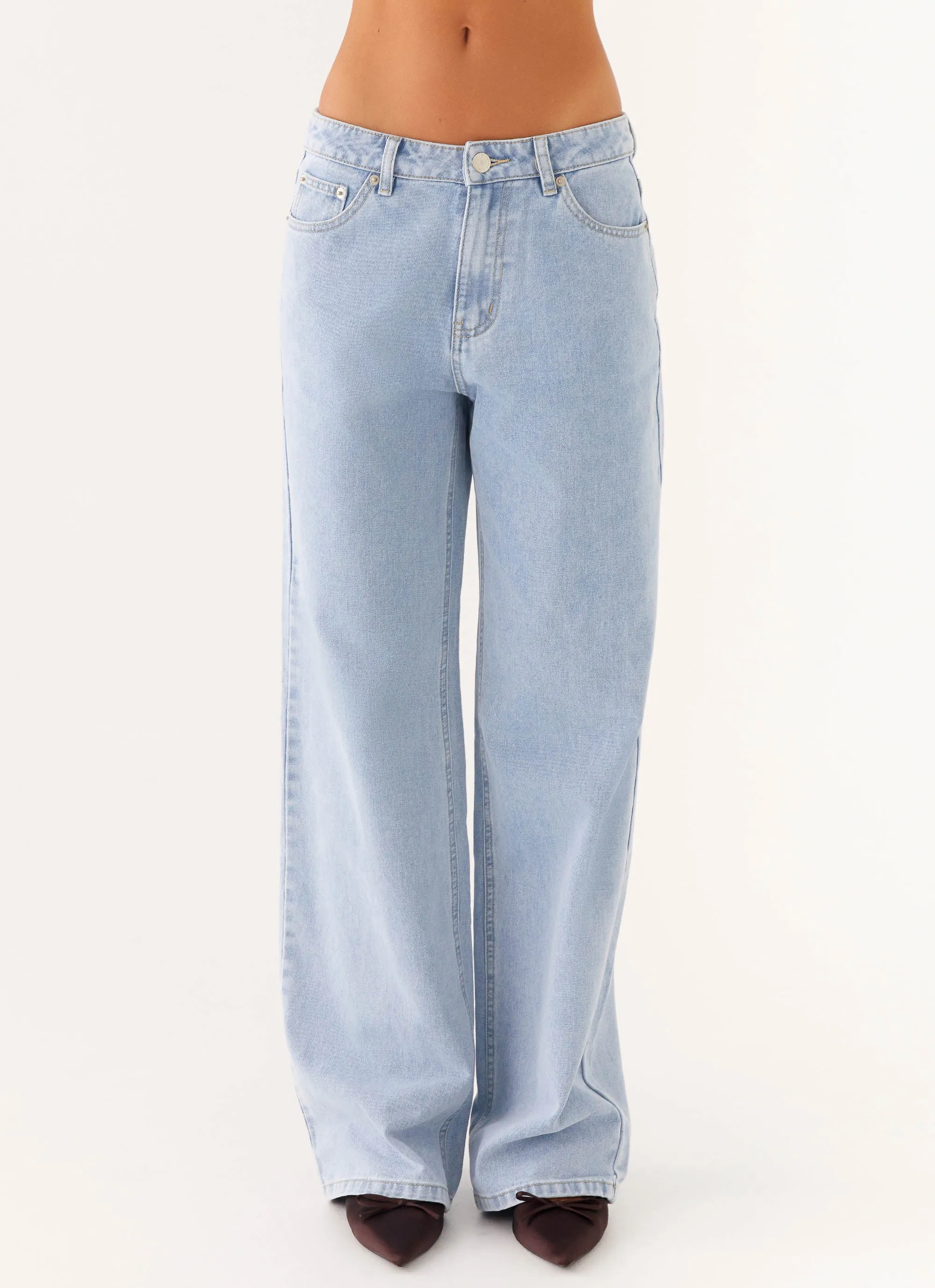 Keanna Low Rise Denim Jeans - Sky No Hassle Fit