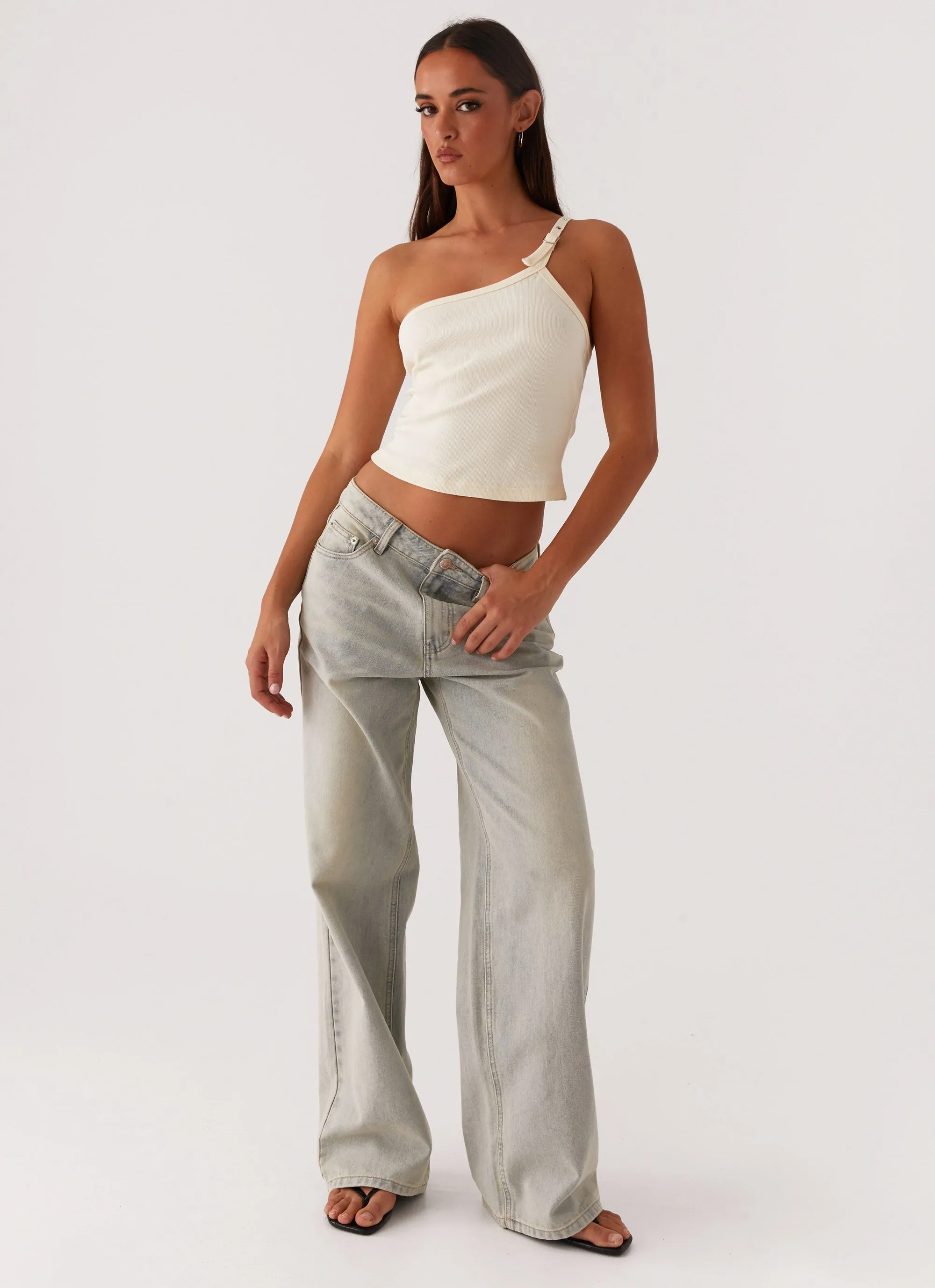 Keanna Low Rise Denim Jeans - Vintage Slim Holiday Vibes Teen Outfit Street Casual