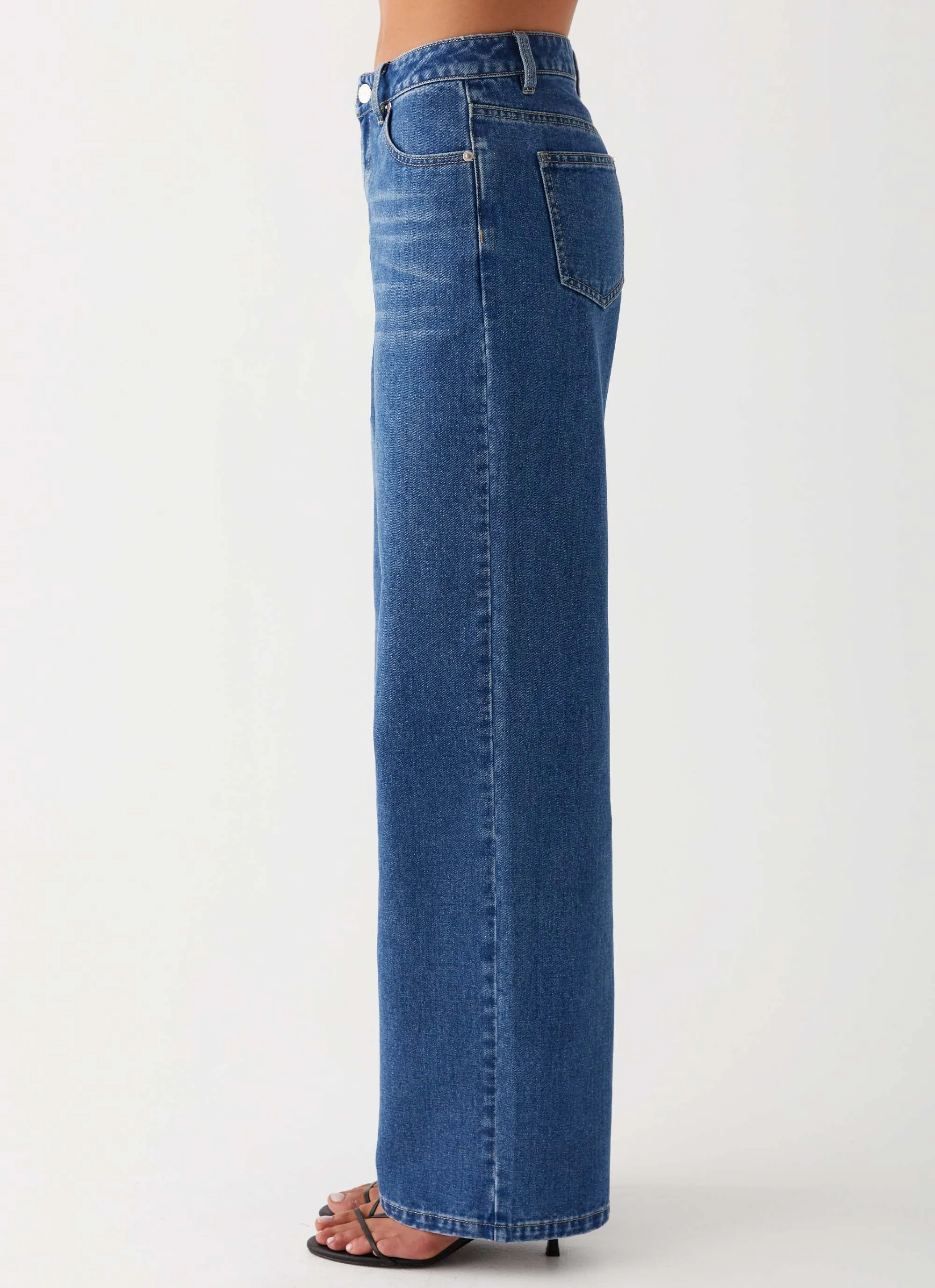 Keanna Low Rise Jeans - Indigo Comfy Style