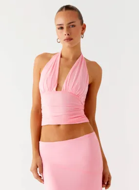 Variable Tension Adjustment AdvancedAirflowChannels Kerrie Halter Top - Baby Pink