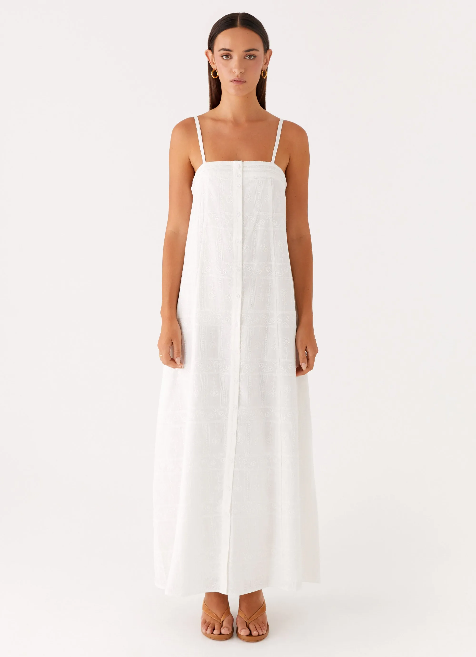 Cole Maxi Dress - White Skin-friendly Art Spirit