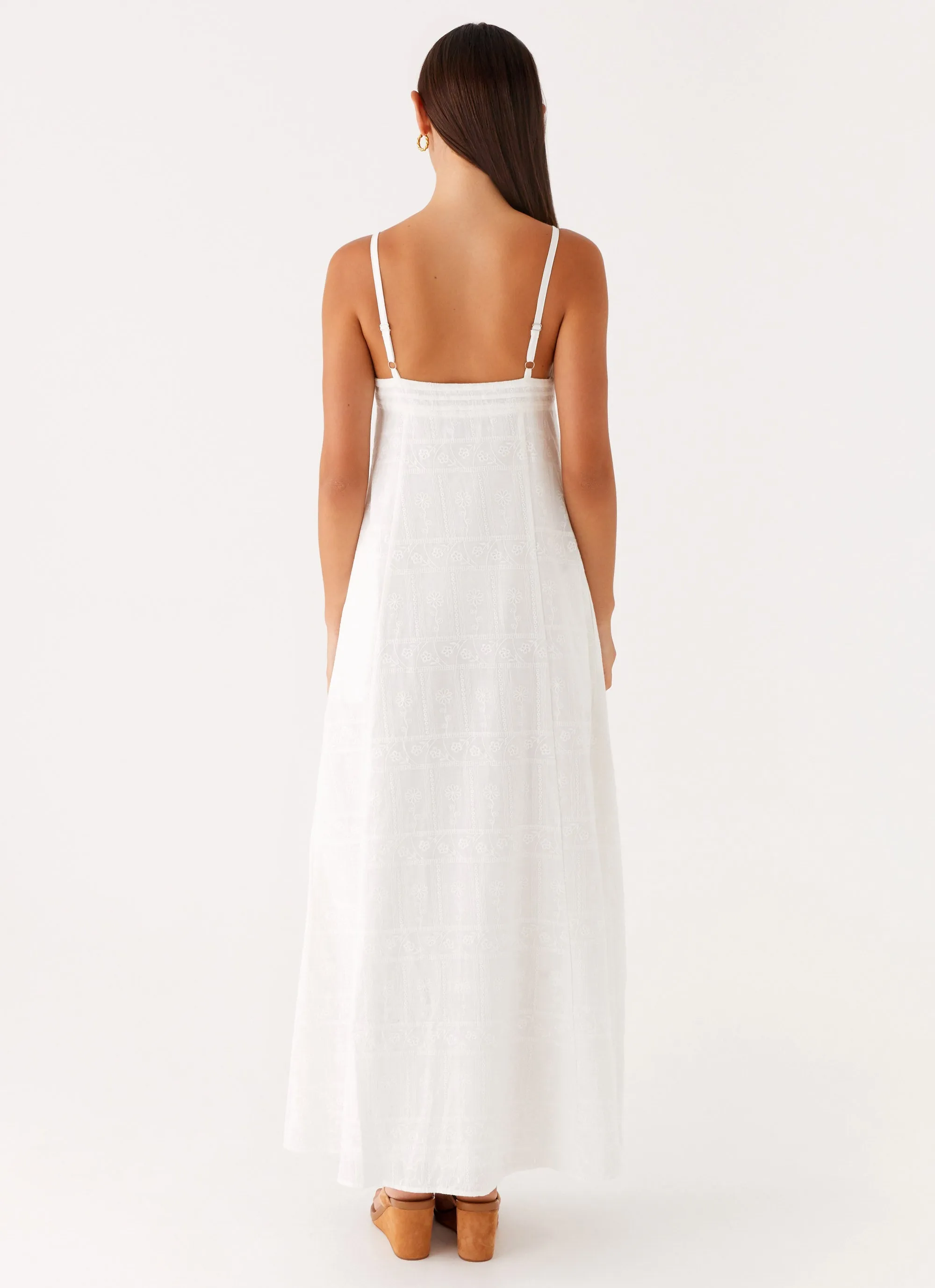 Cole Maxi Dress - White Cozy Drape