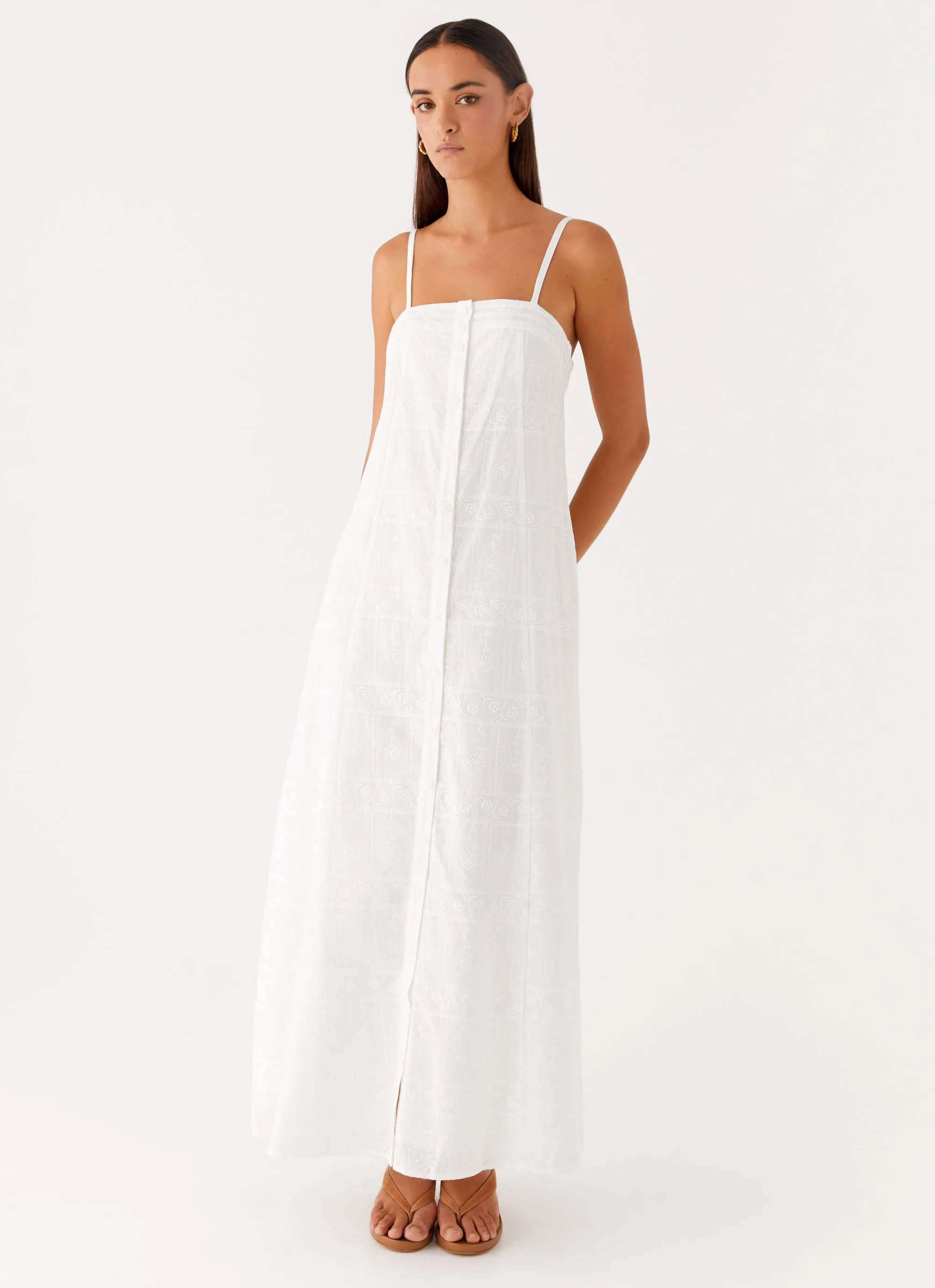 Cole Maxi Dress - White Work Favorite Eye Catching