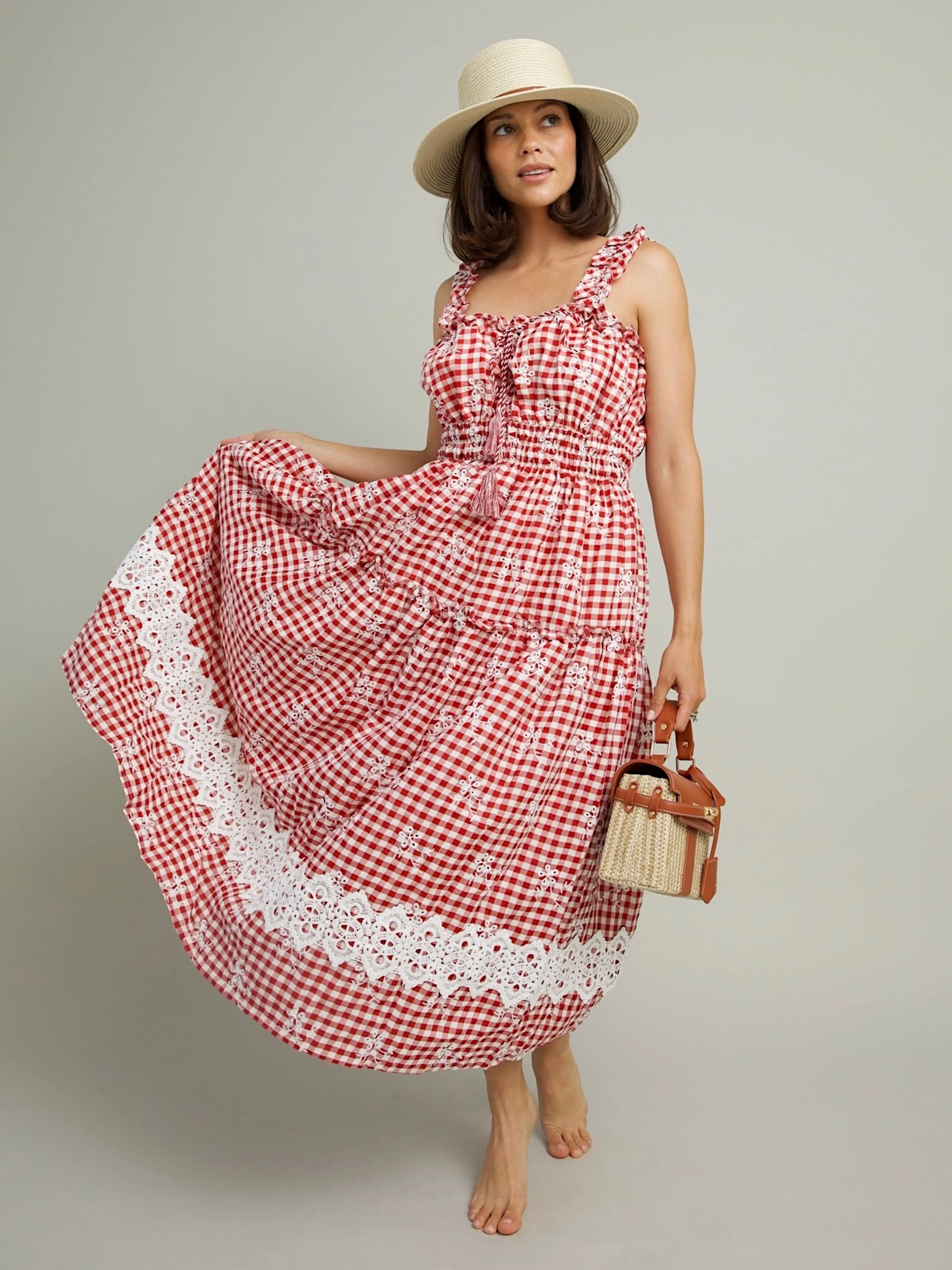 Shared Moment Subtle Flow Picnic Plaid Dress