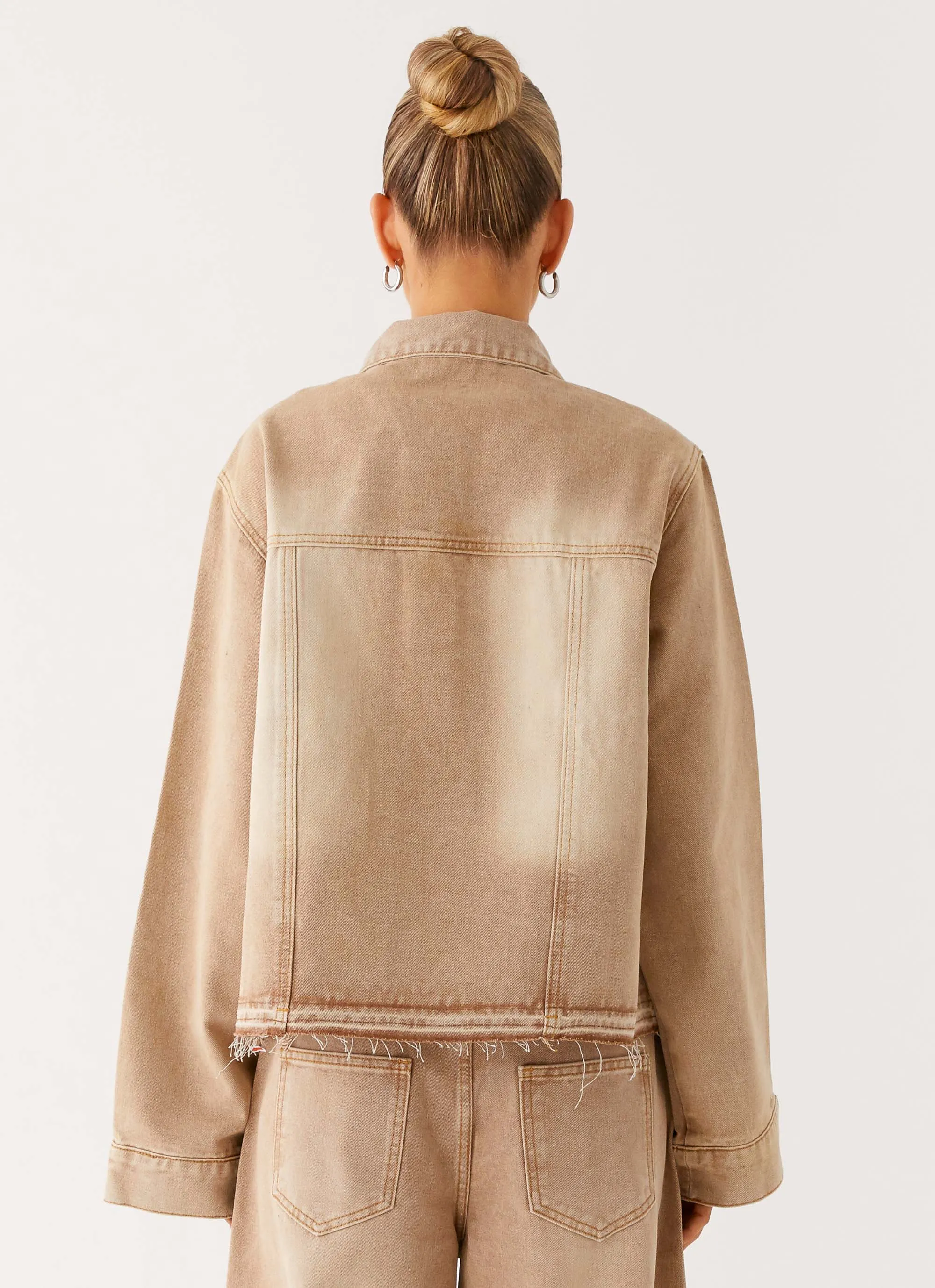 Khalil Denim Jacket - Tan Street Vibe