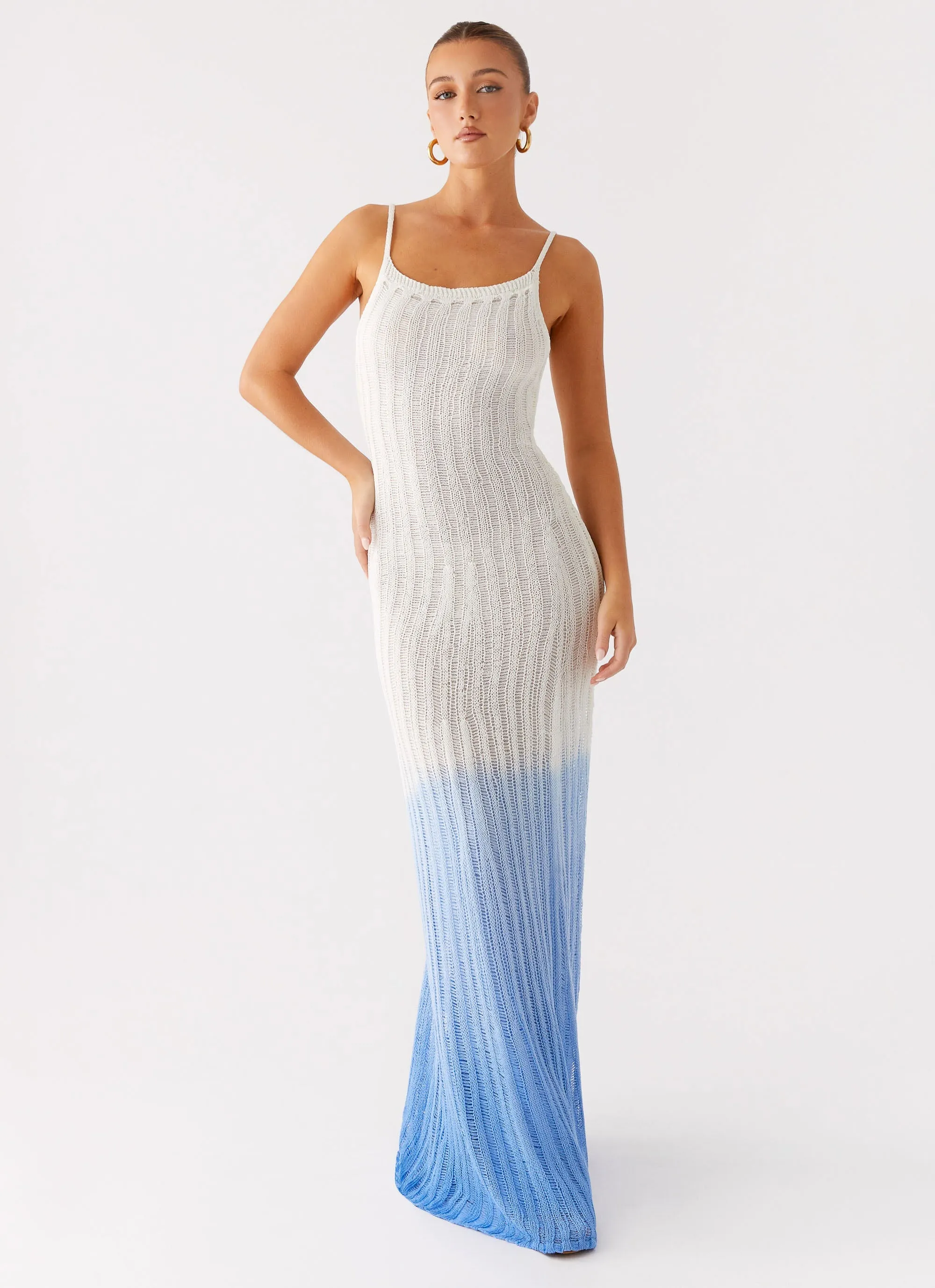 Kiki Maxi Dress - Ombre Blue Evening-Wear