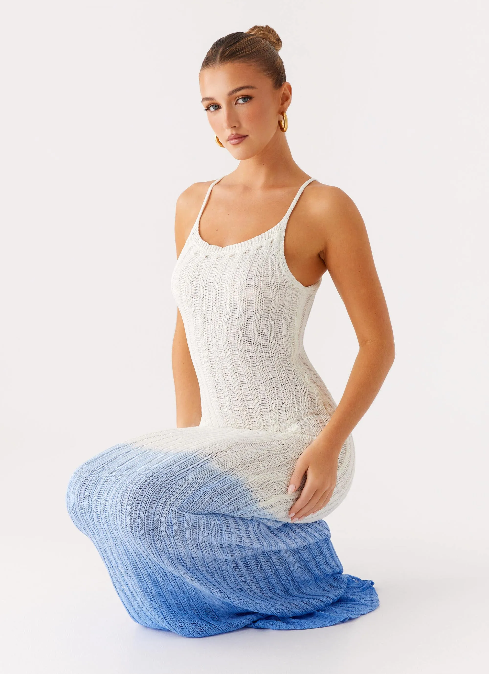 Fall Comfort Kiki Maxi Dress - Ombre Blue