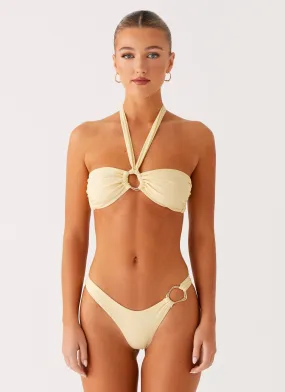 Kivara Bikini Bottoms - Yellow 4 Way Stretch Machine washable