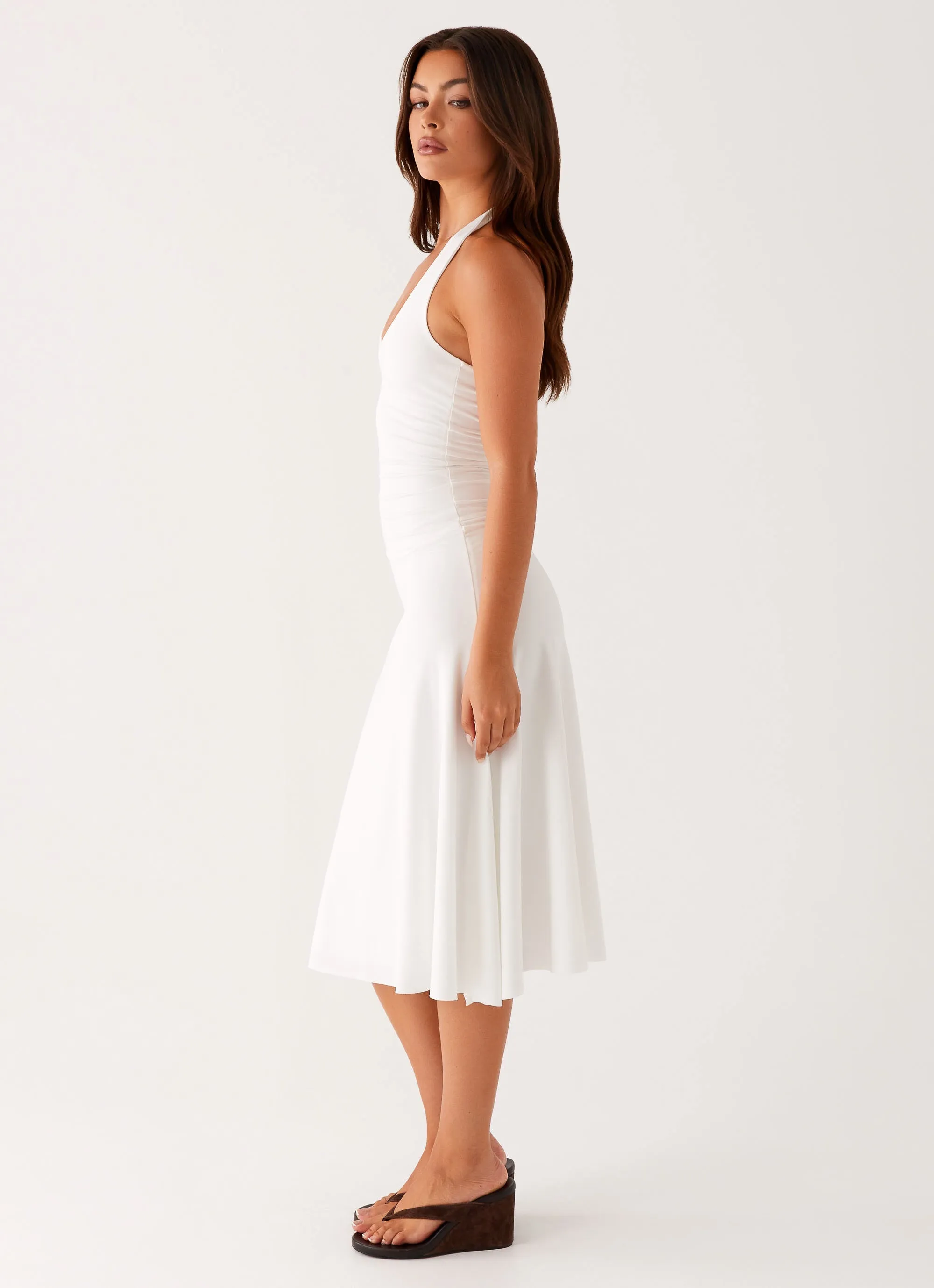 Flattering Layers Klyne Midi Dress - Ivory