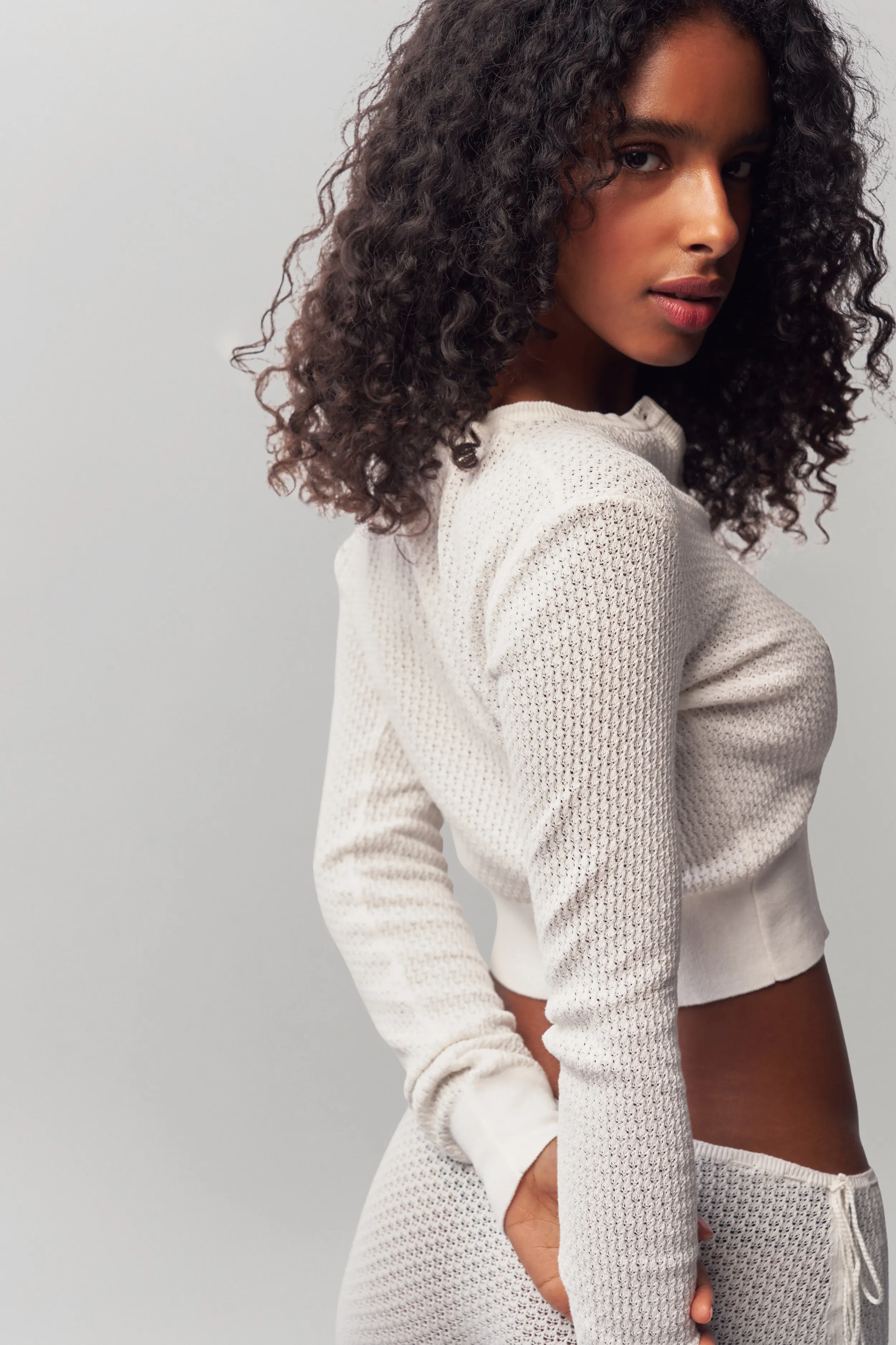 Knit Side Tie Short Effortless Wear