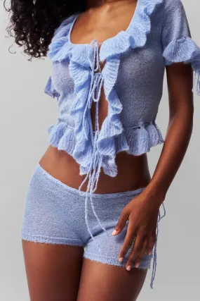 Knit Side Tie Short Wide Range Motion