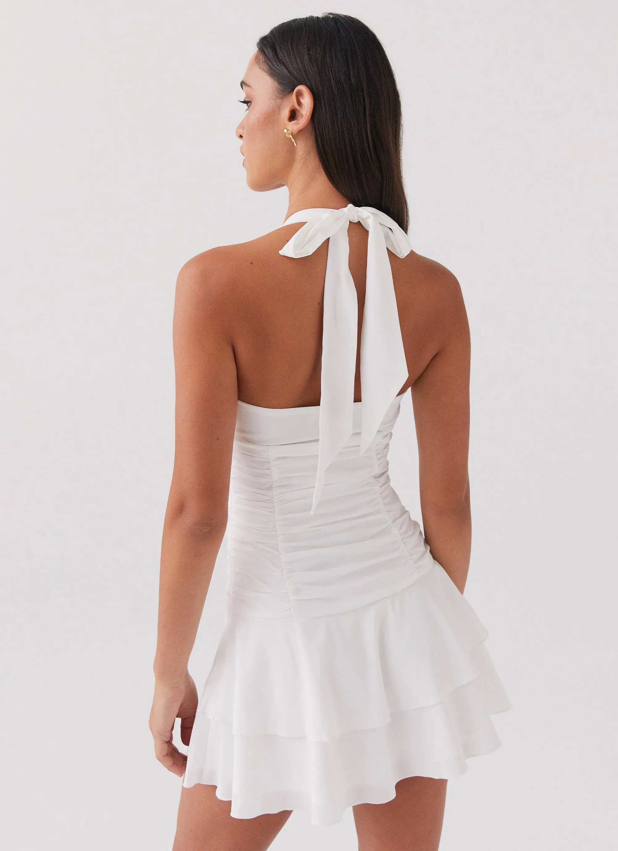 Adjustable Waist Kordyn Mini Dress - White
