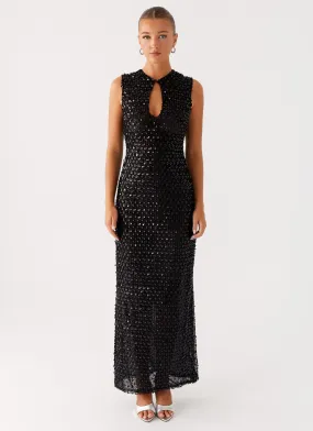 Kore Sequin Maxi Dress - Black Edgy Layers Perfectly Tailored