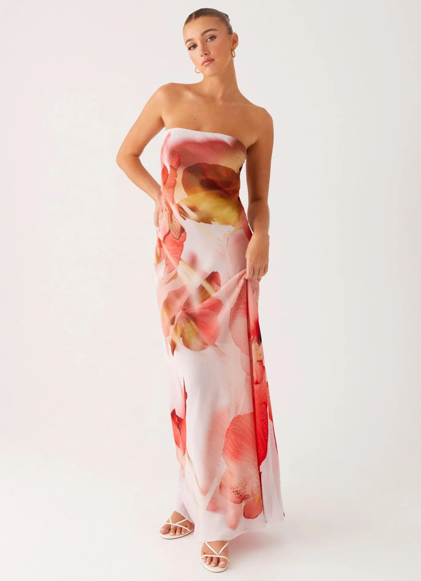 Kunis Maxi Dress - Peach Rose Magic Day