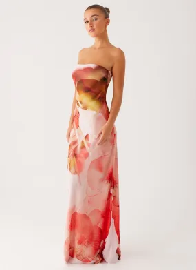 Kunis Maxi Dress - Peach Rose Smart Vibe Relaxed fit wear