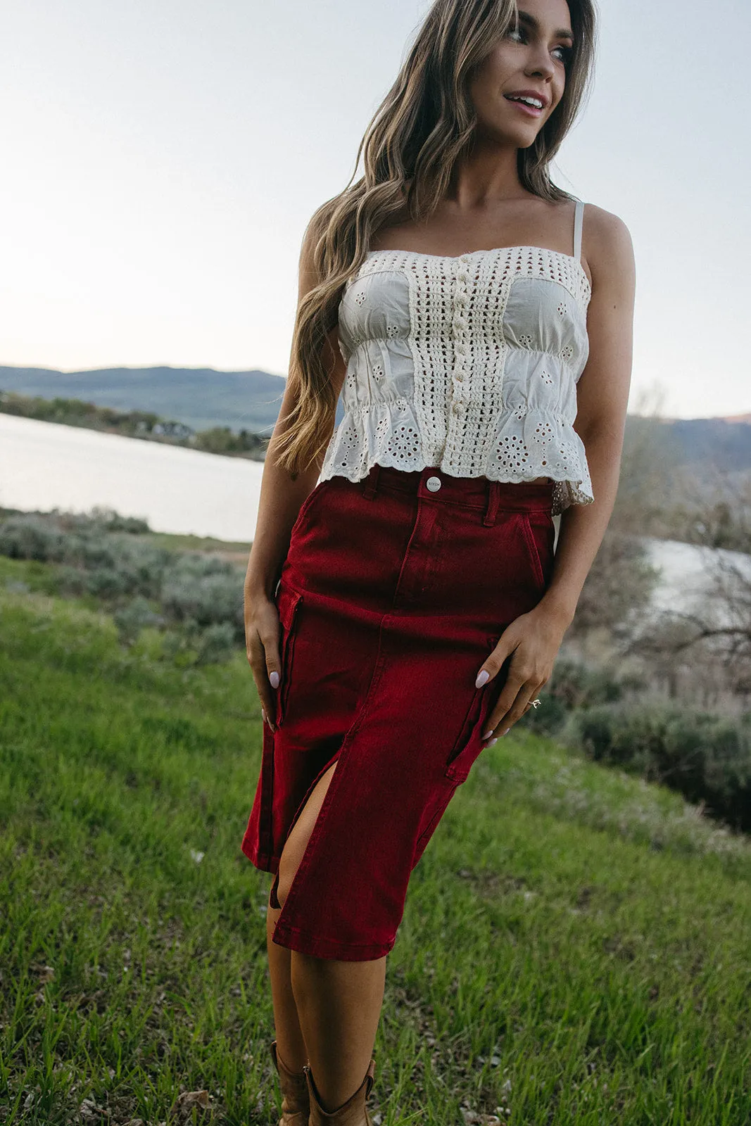 Clean Aesthetic Declaration Days Cargo Skirt