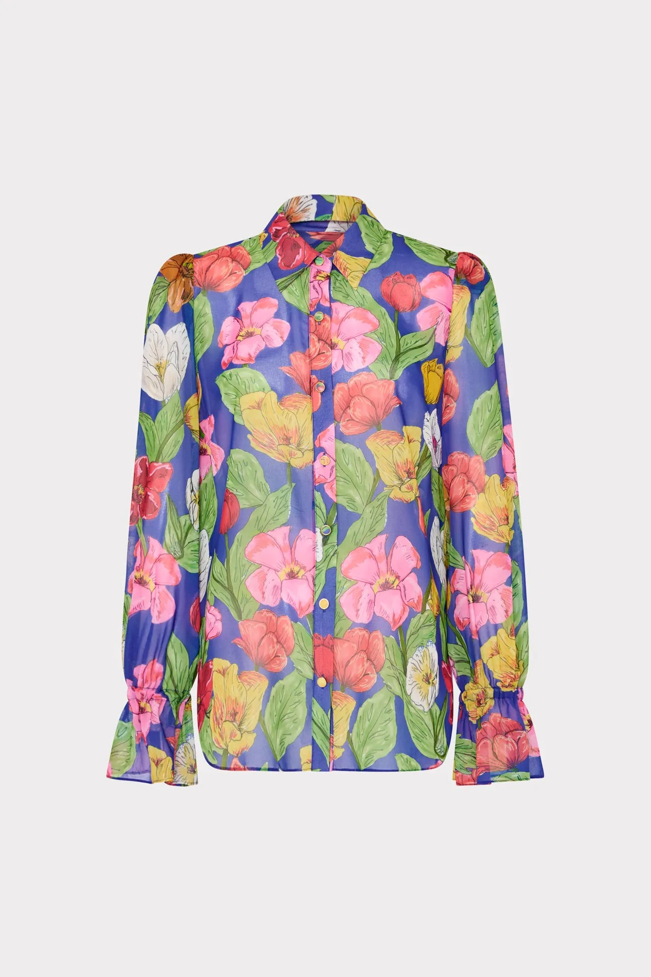 Lacey Tulip Rosette Blouse Anti Pilling Treatment FrictionResistant Edges