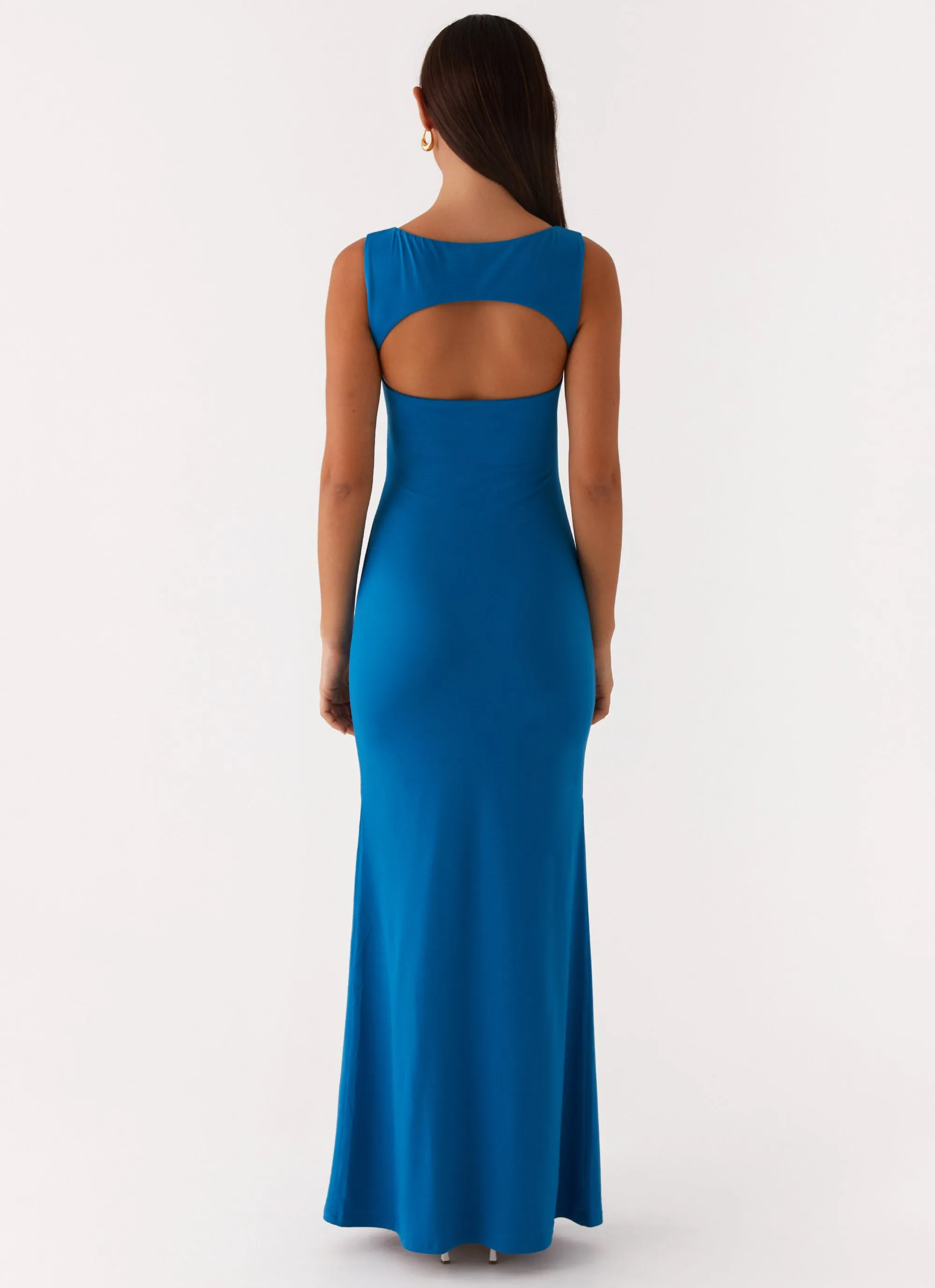 Lagoon Cut Out Maxi Dress - Royal Blue Pure Motion Monochrome Mood