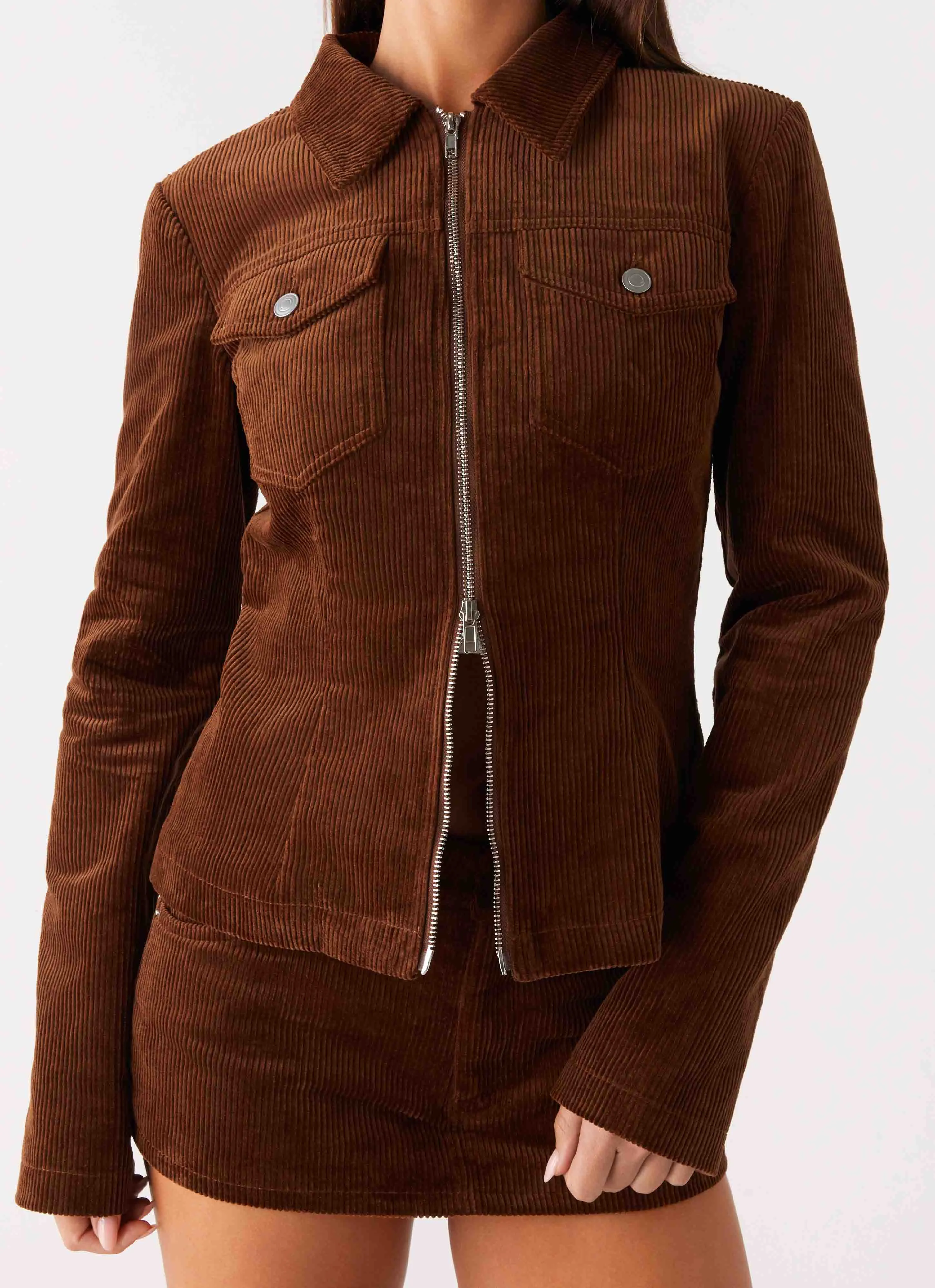 Choice Flight Taliyah Cord Jacket - Walnut