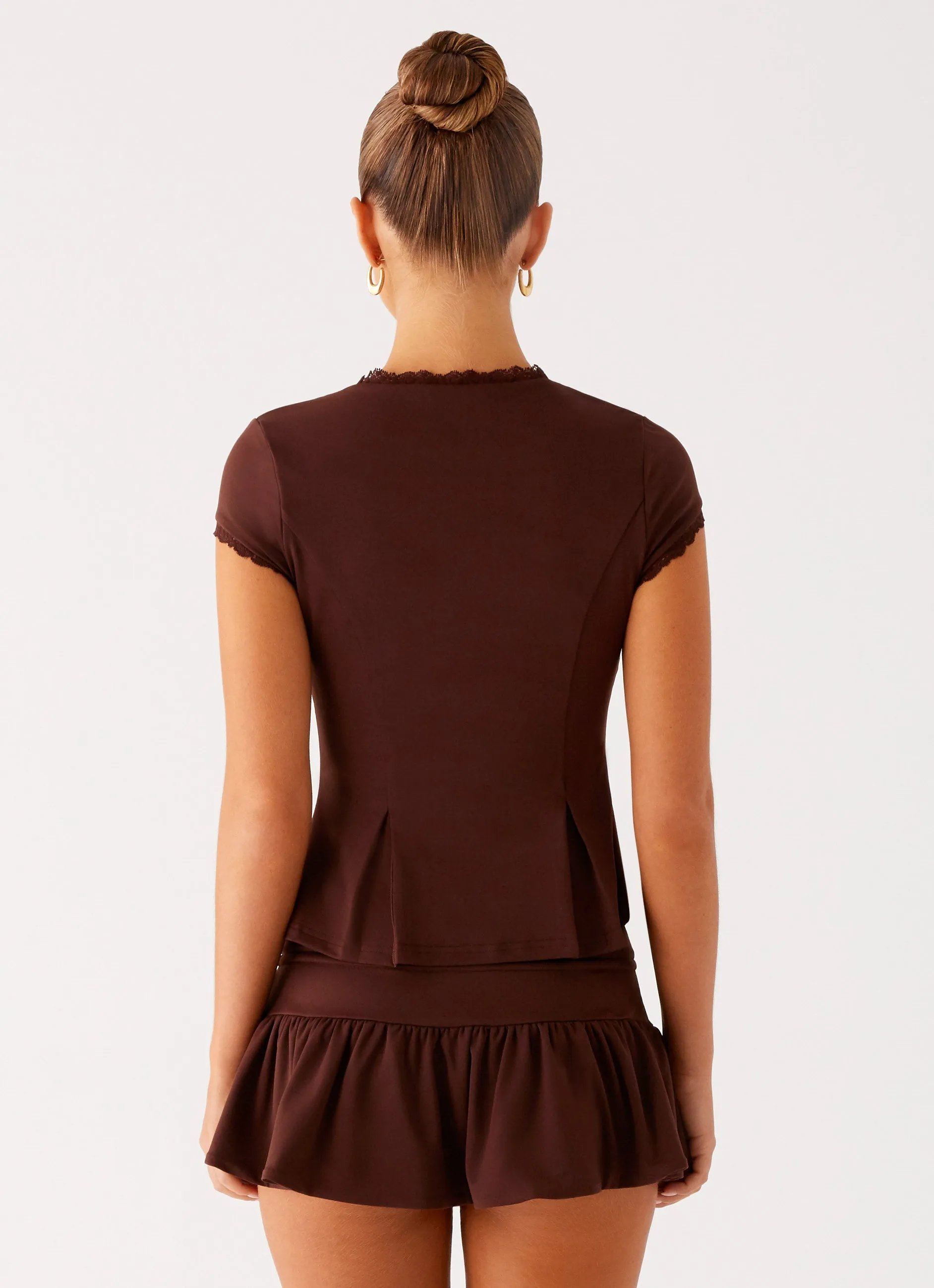 Everyday Layer Versatile Fashion Landon Mini Skort - Chocolate