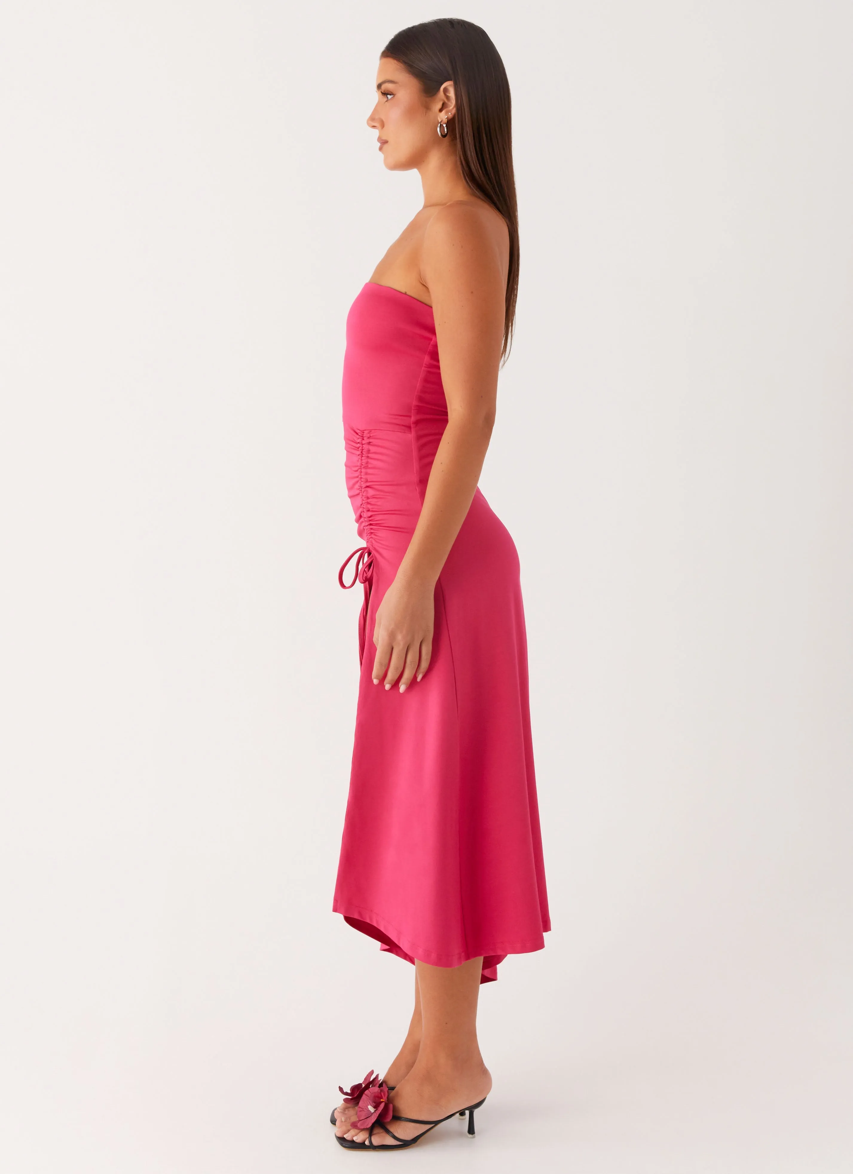 Laoise Midi Dress - Hot Pink Breath Ease