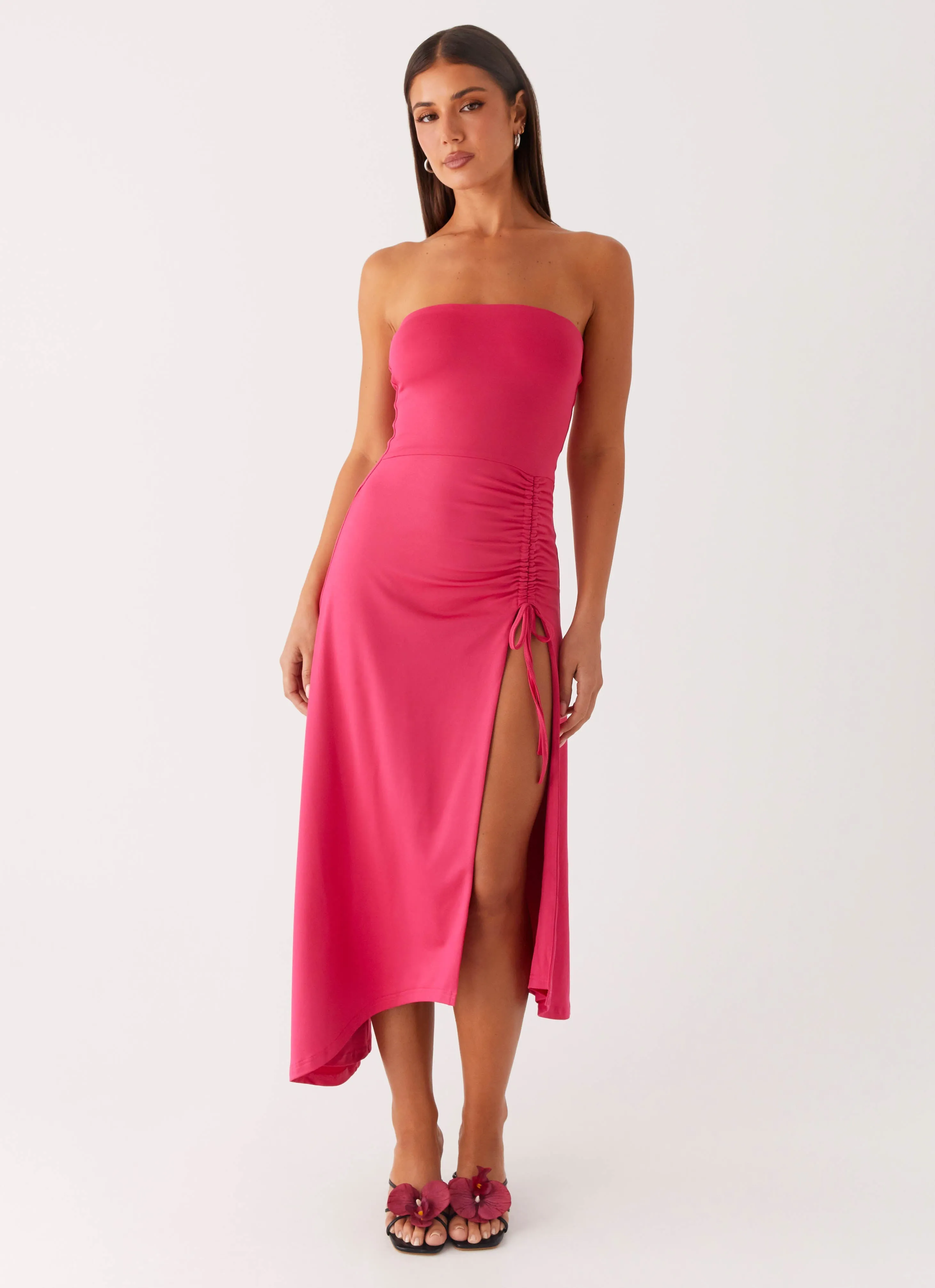 Vibrant Style Perfect For Any Occasion Laoise Midi Dress - Hot Pink