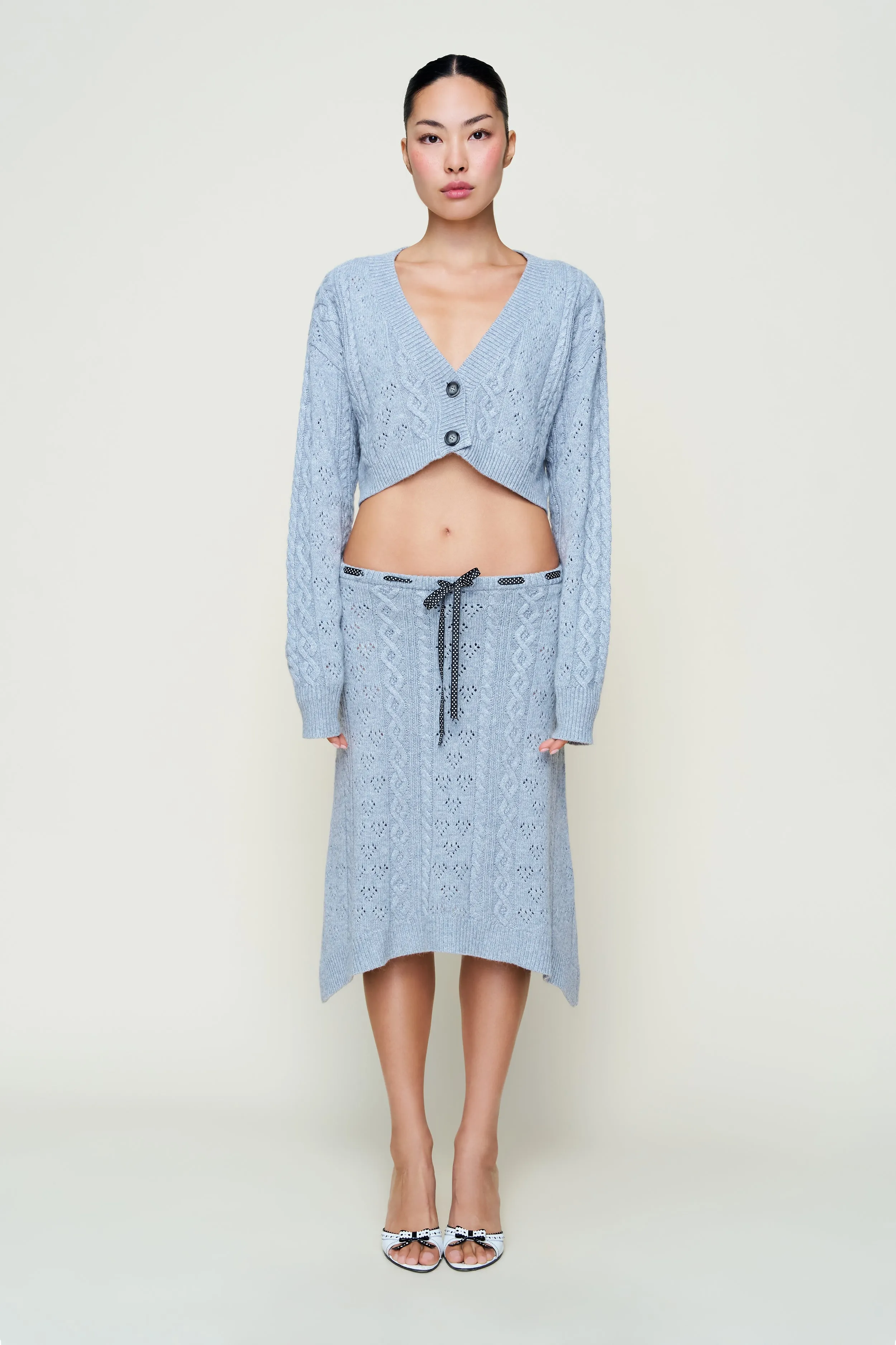 Noah Wool Cable Crop Cardigan All Season