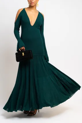 Cold Shoulder Multi-Rib Maxi Dress Smile Glow